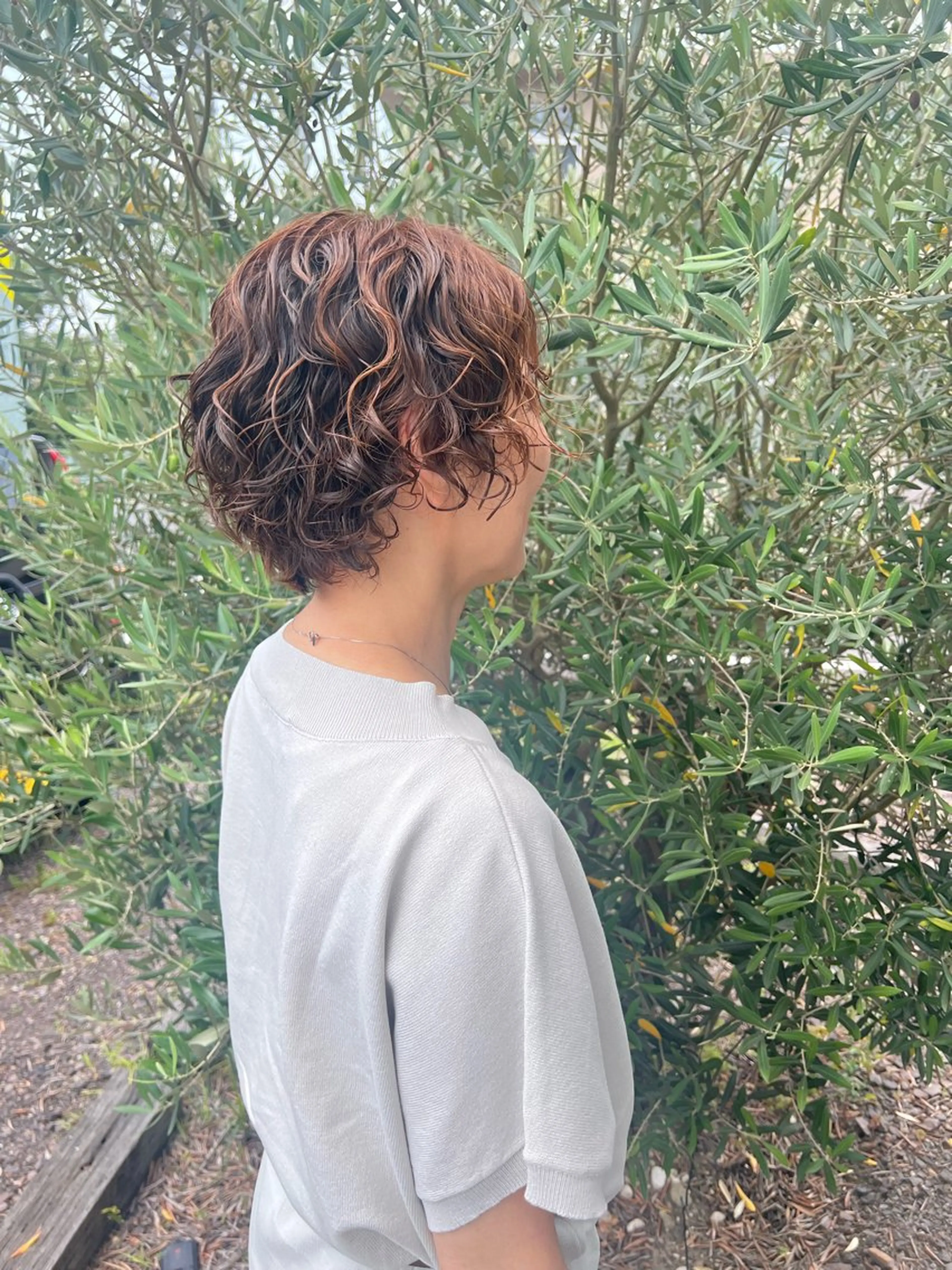 ショート パーマ カット パーマ くまざき　なな /メンズモデル募集のヘアスタイル