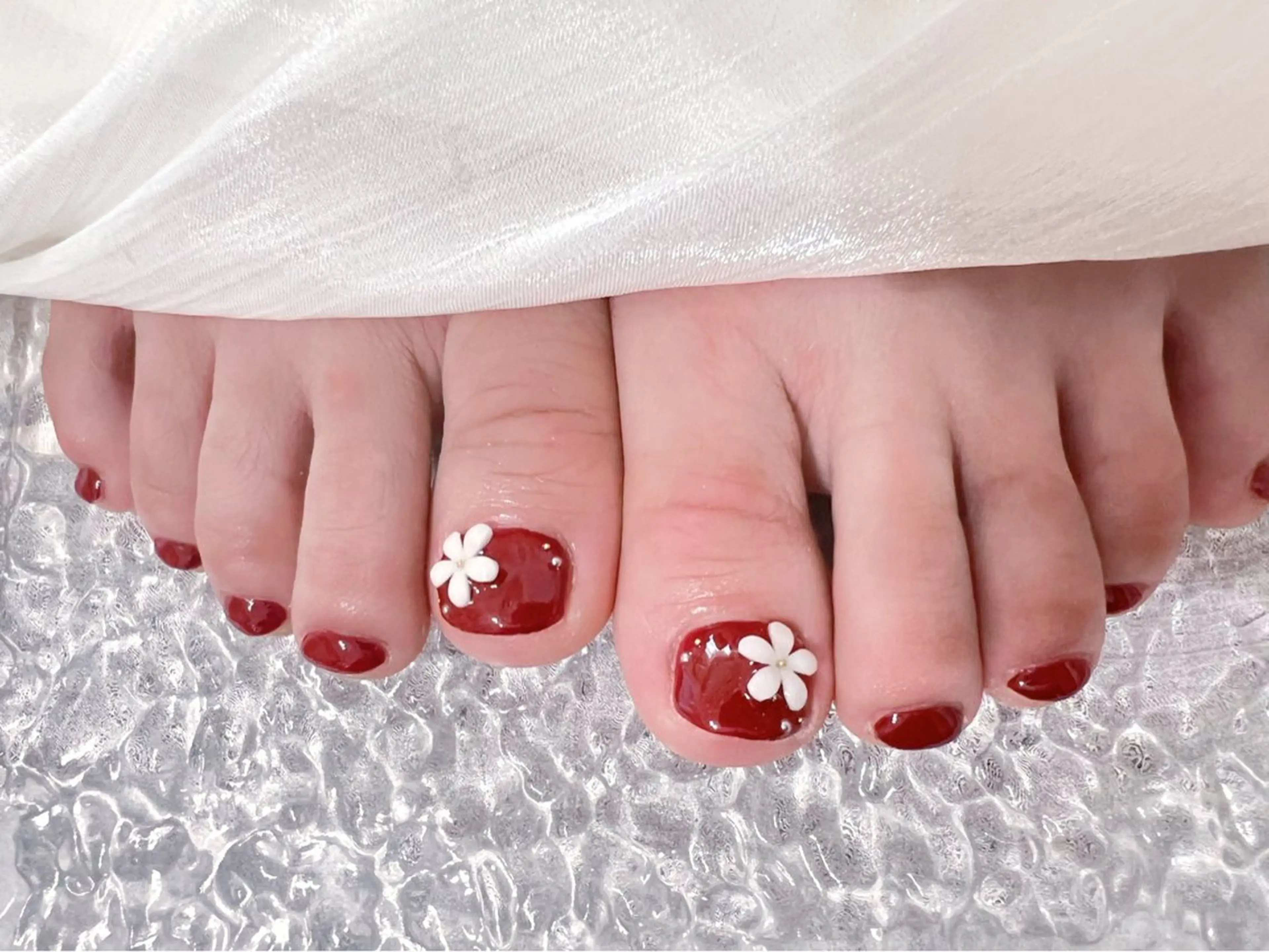 ネイル フットネイル マジック ミラーのネイルデザイン