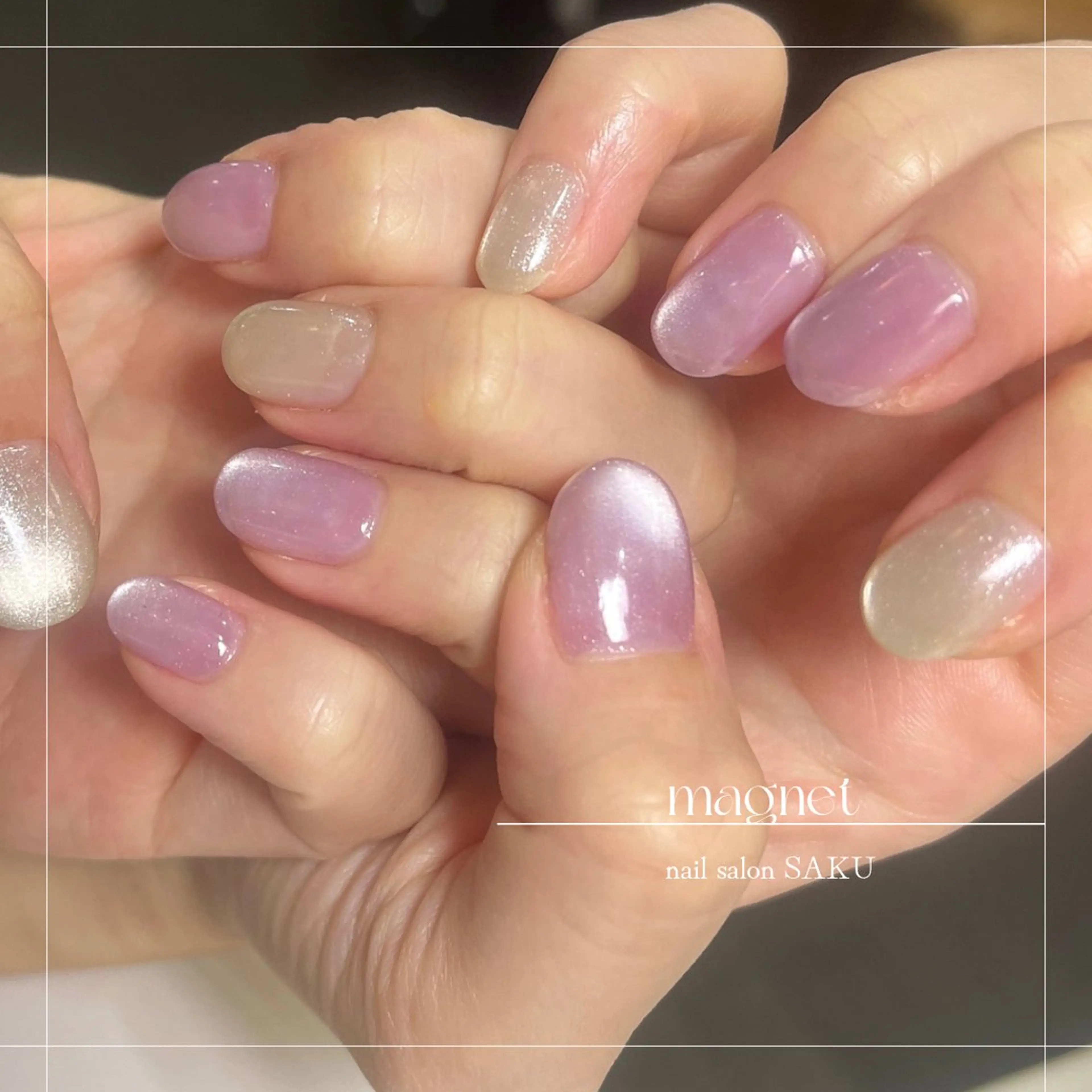 ネイル ニュアンスネイル シンプルネイル ハンドネイル SAKU nail 作島茜のネイルデザイン