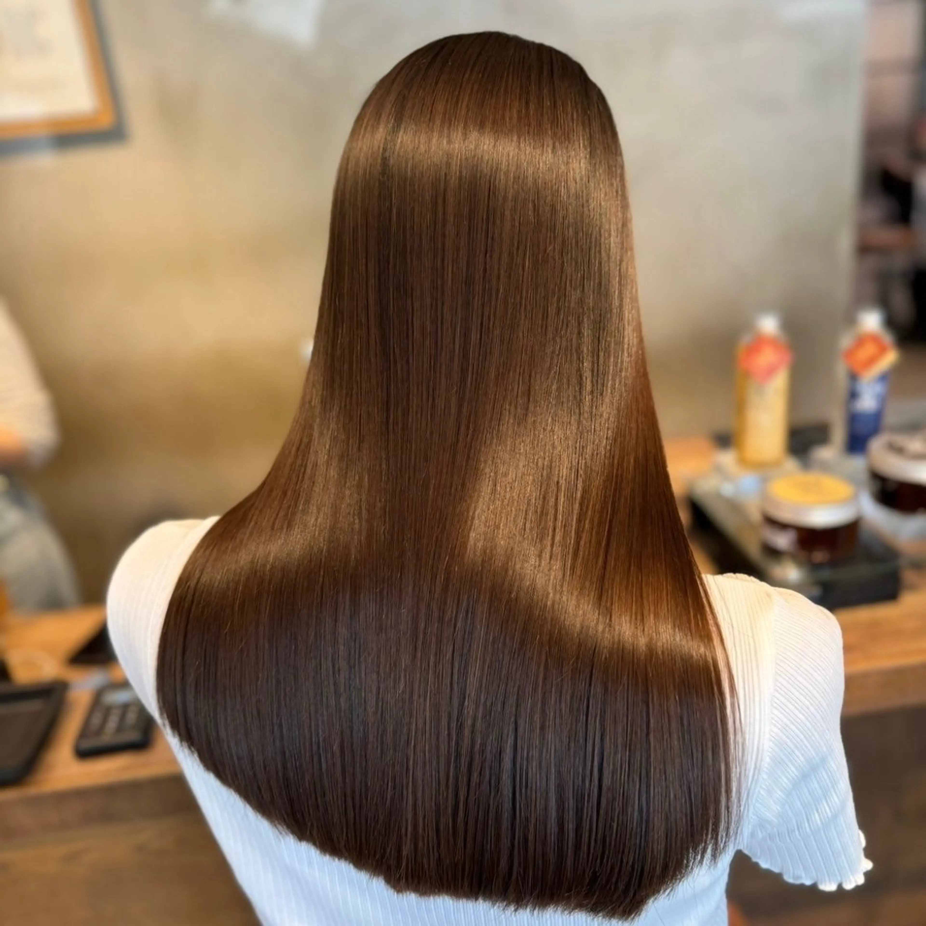 ロング 縮毛矯正 トリートメント 佐藤 真衣のヘアスタイル