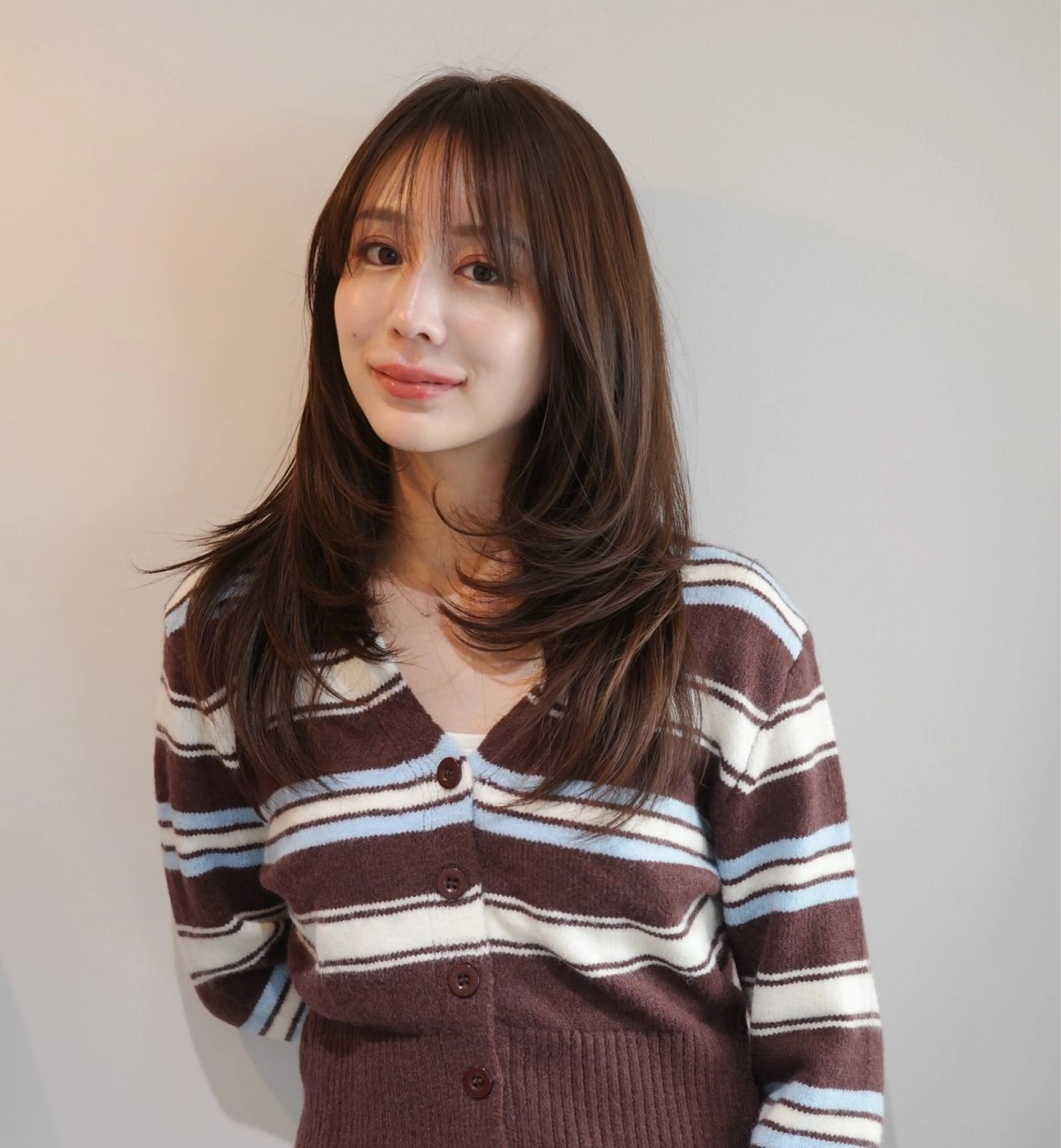 セミロング カラー ヘアアレンジ カット ヘアカラー トリートメント opus 店長大和 レイヤー/赤み消しのヘアスタイル