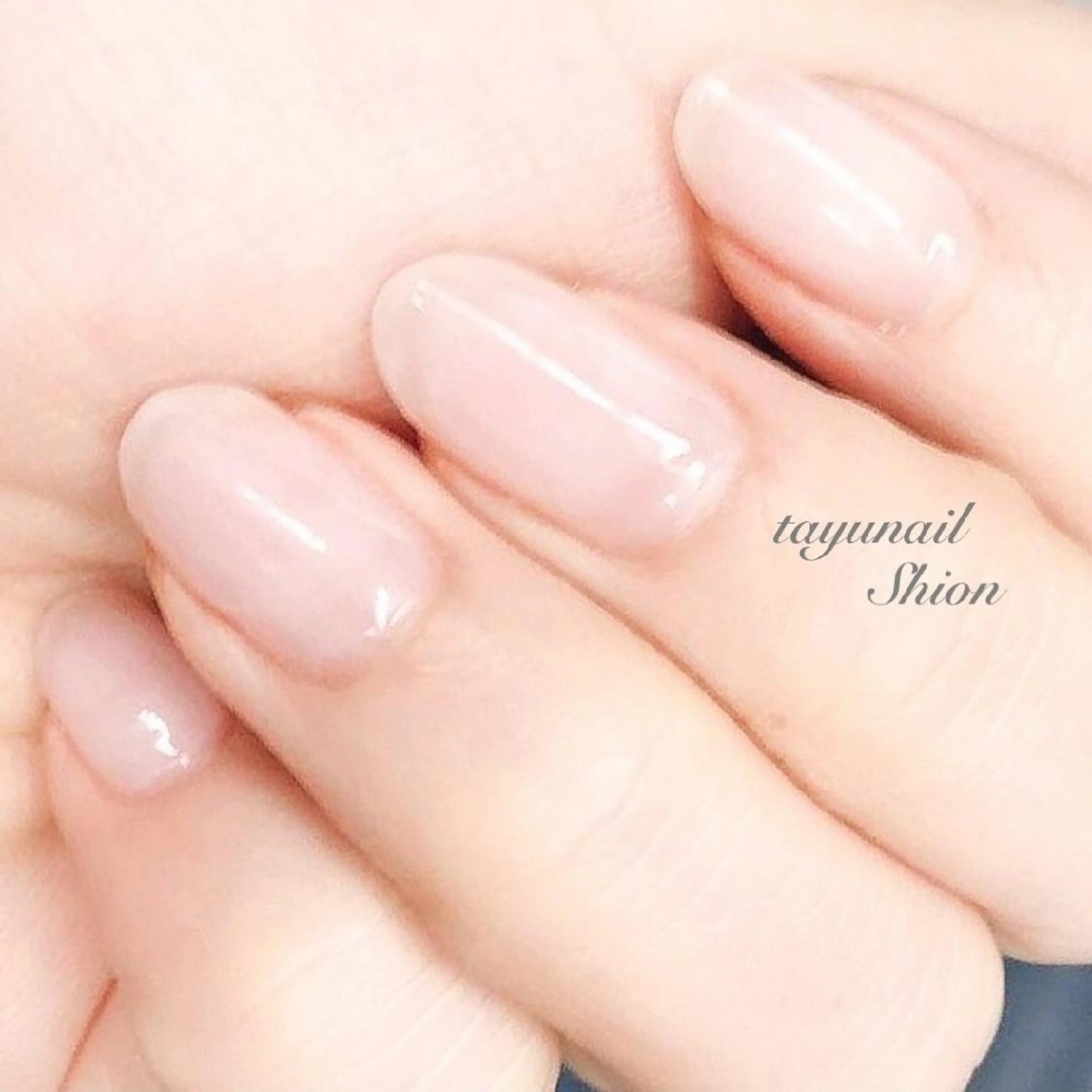 ネイル ブルー ジェルネイル パラジェル シンプルネイル ネイルサロン 【たゆnail】のネイルデザイン