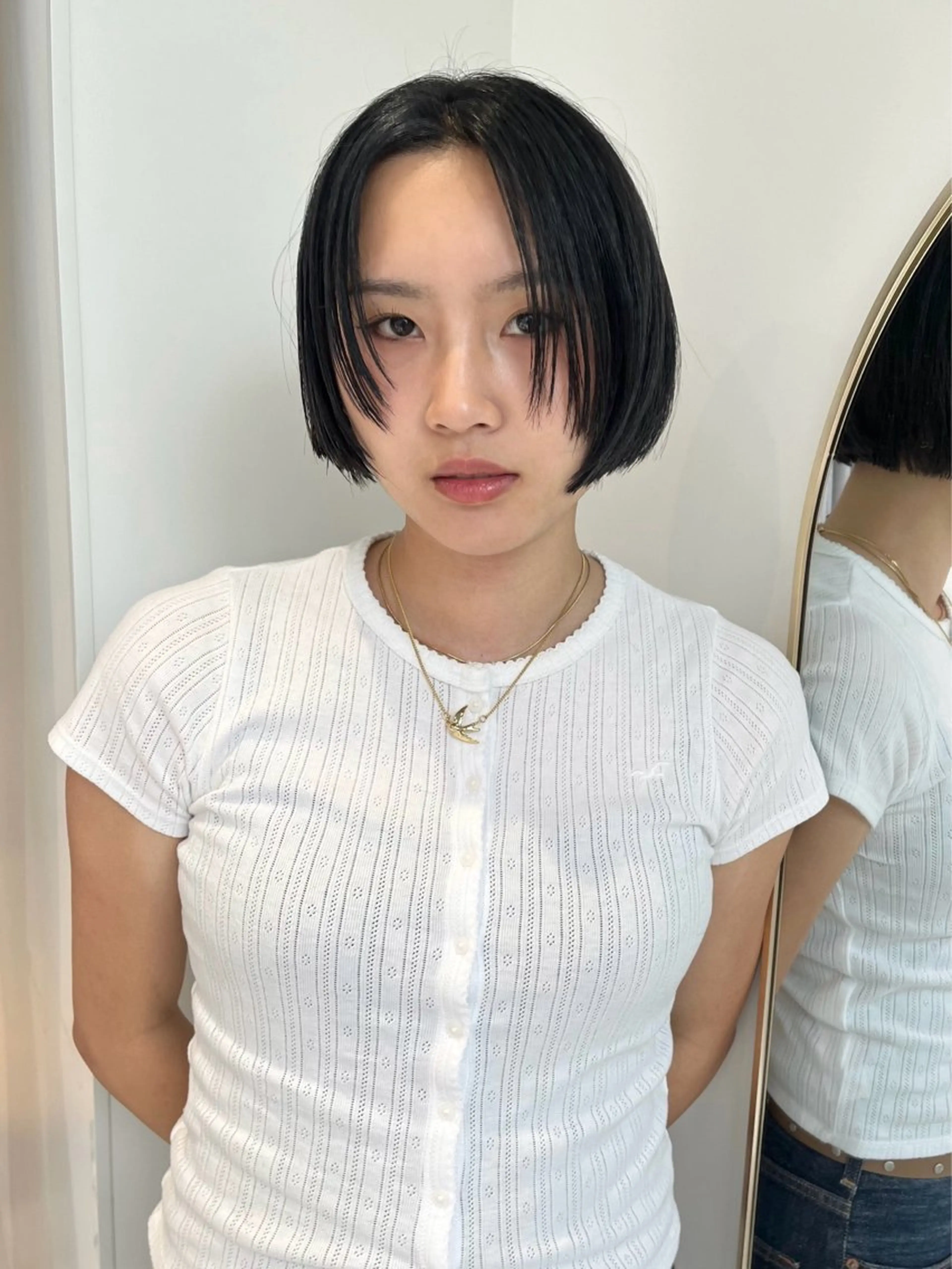 ショート カット トリートメント 海外girl🤎 透明感ベージュmaoのヘアスタイル