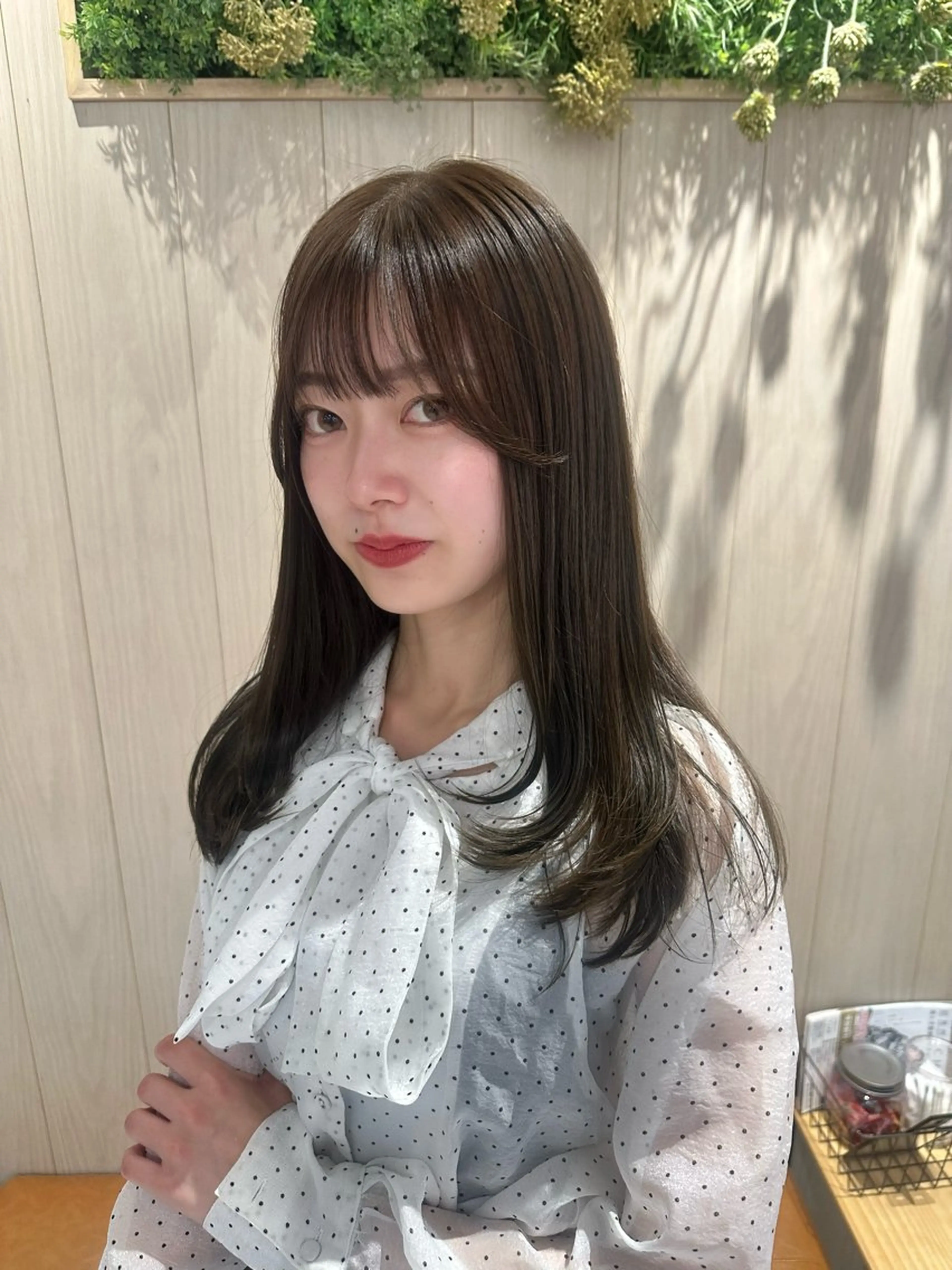 セミロング カラー ヘアカラー トリートメント 🖤KURUMI🖤 潤艶・髪質改善のヘアスタイル