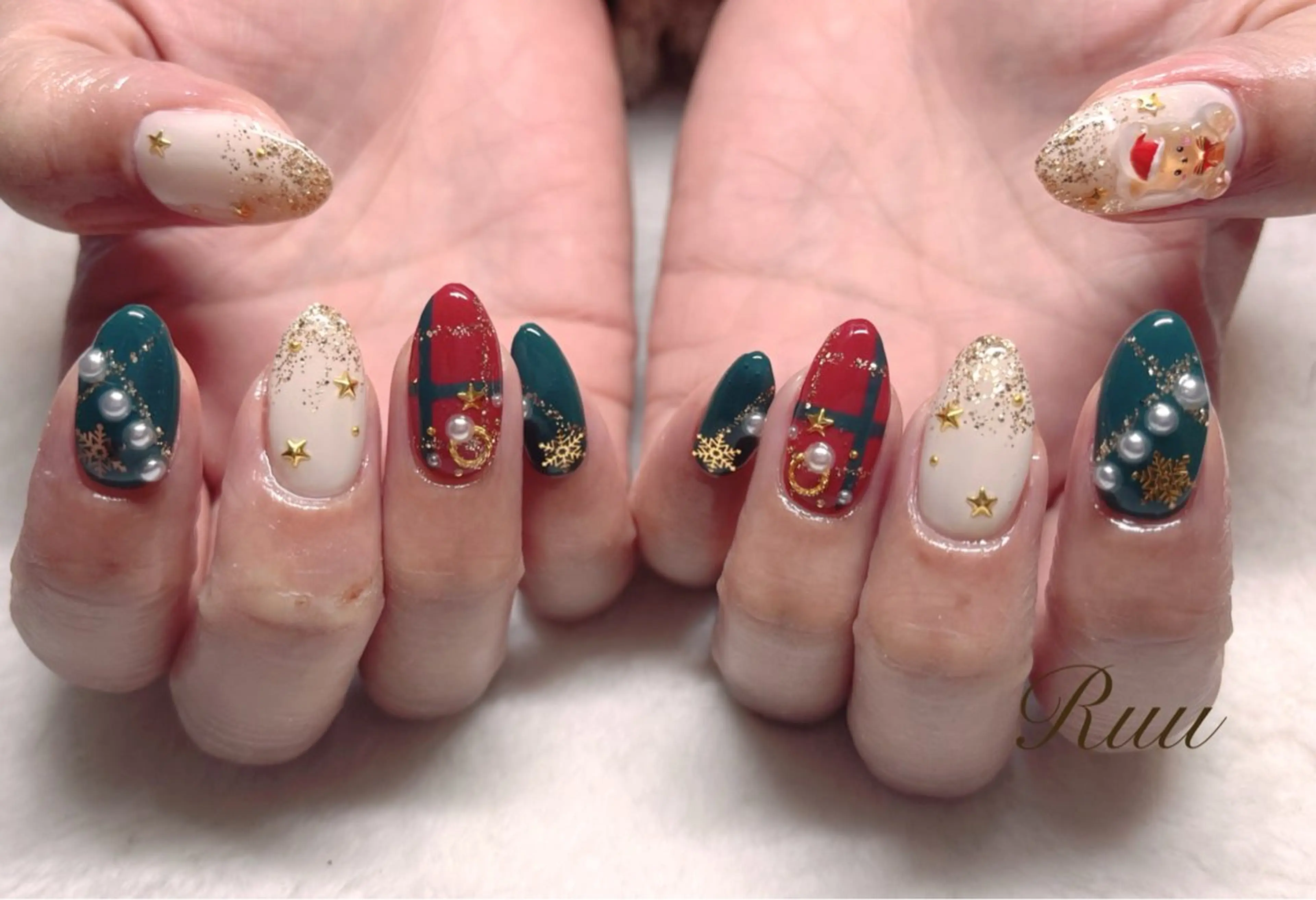 ネイル 冬ネイル クリスマス Nail salon Ruuのネイルデザイン