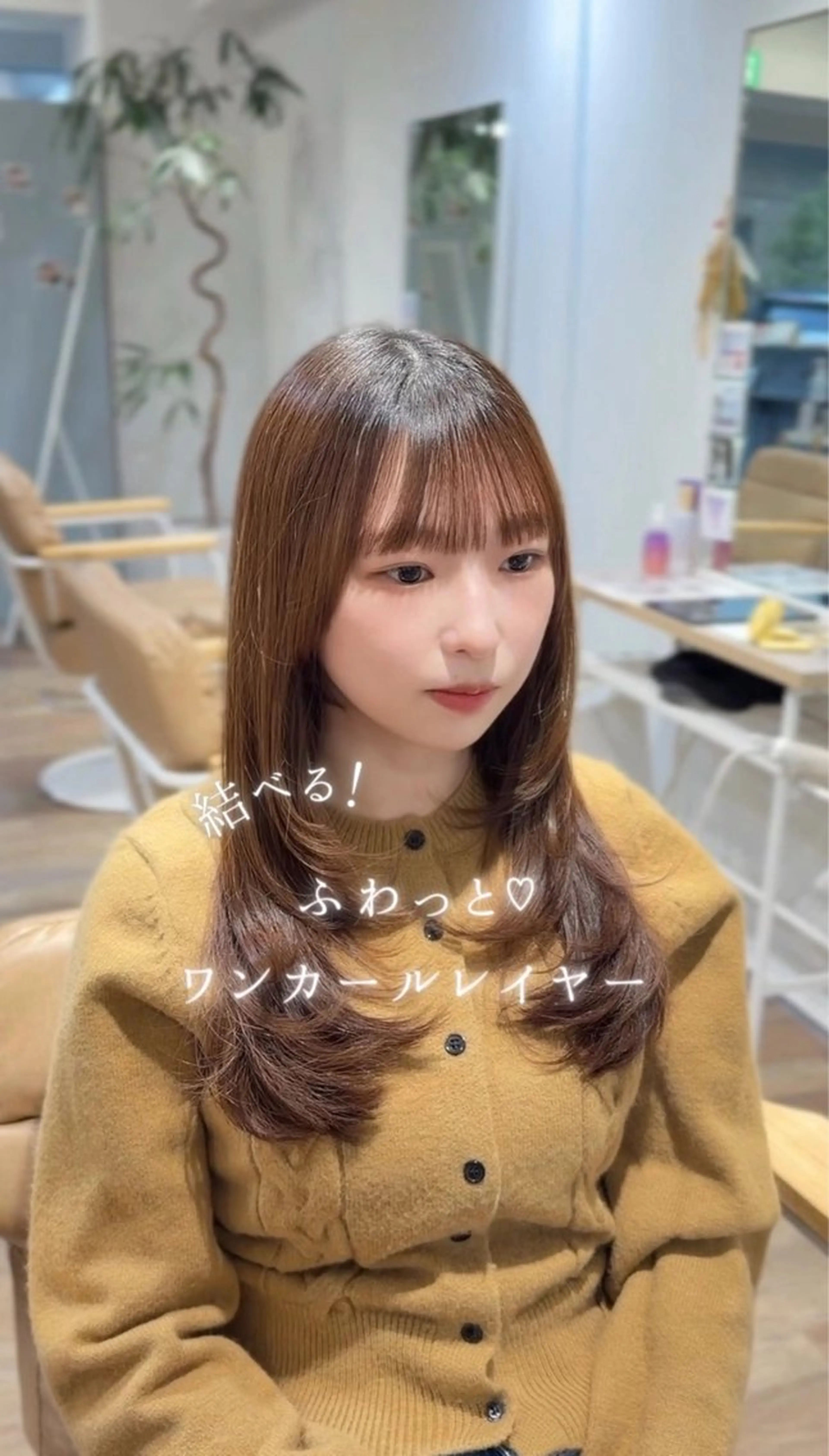 ロング カラー カット 縮毛矯正 honoka/レイヤ ー/艶感カラー/韓国のヘアスタイル