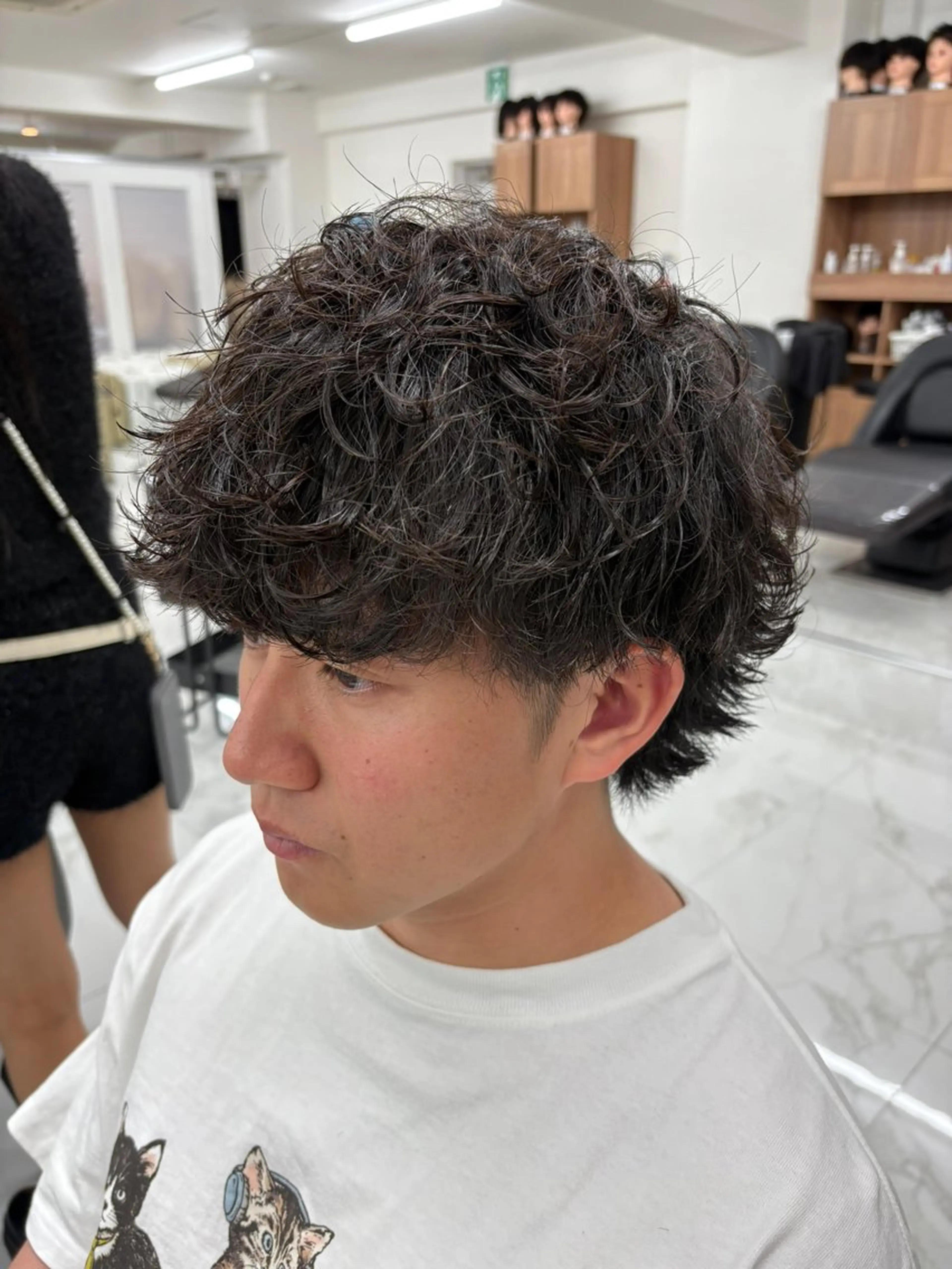 パーマ メンズ カット パーマ ニュアンス/シャドウ /韓国系/梅田茶屋町のヘアスタイル