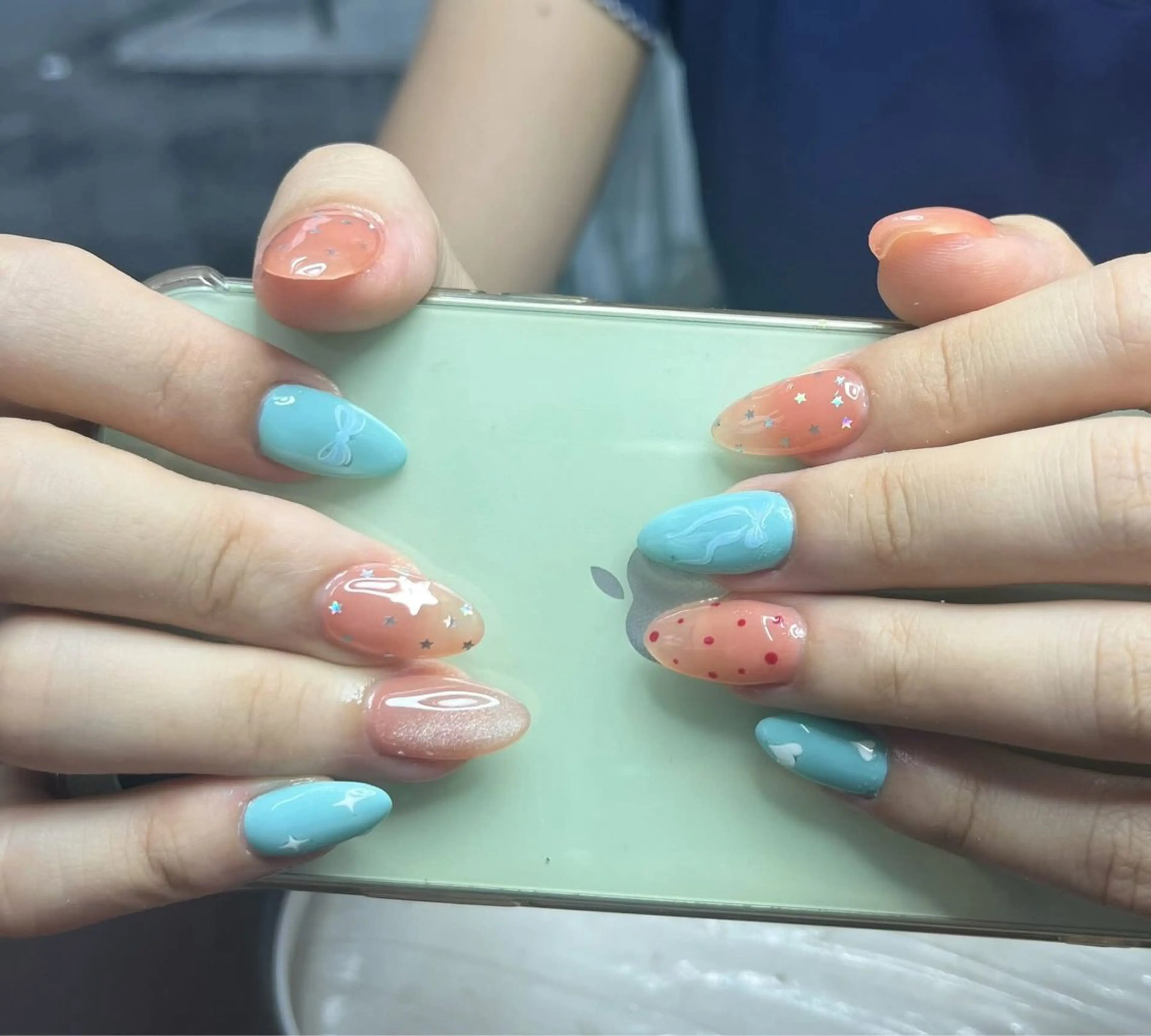 ネイル チークネイル フットネイル フレンチネイル グラデーション 韓国ネイル YUKI NAILのネイルデザイン