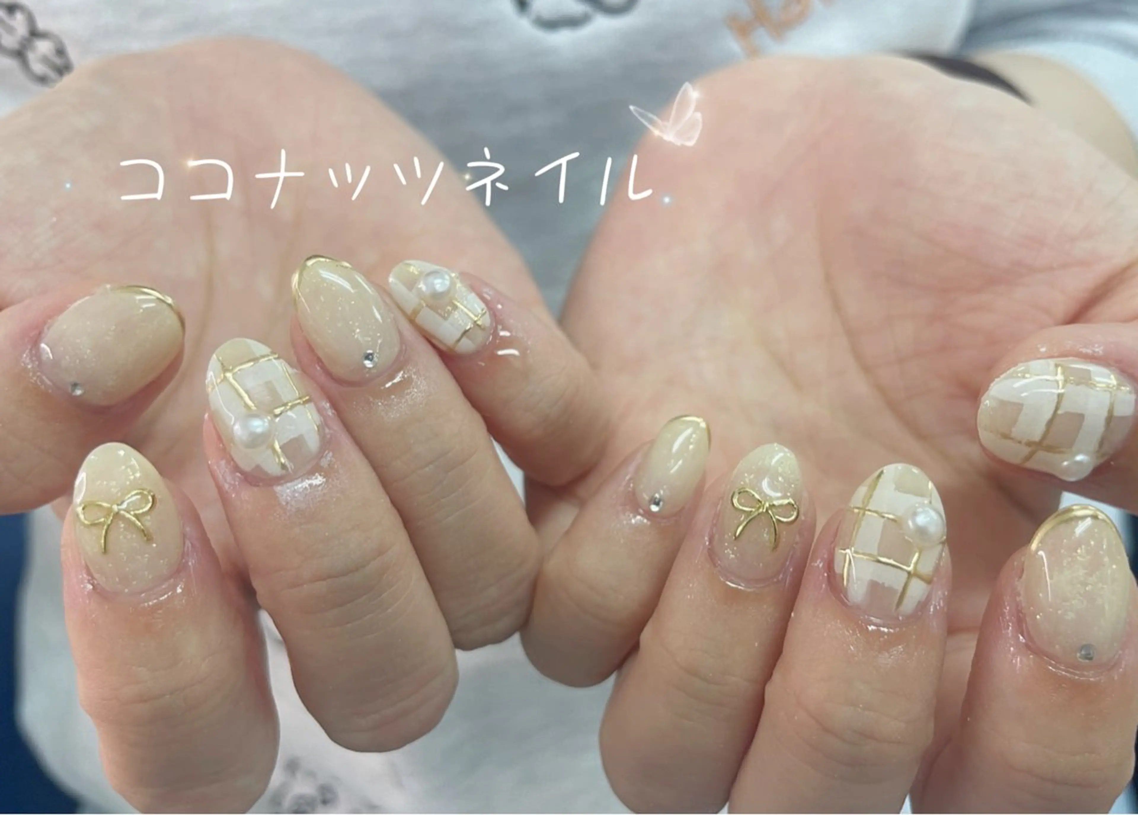 ネイル べっ甲ネイル フレンチネイル キラキラネイル マグネットネイル 大理石ネイル(マーブル) ハンドネイル 神田 ココナッツのネイルデザイン