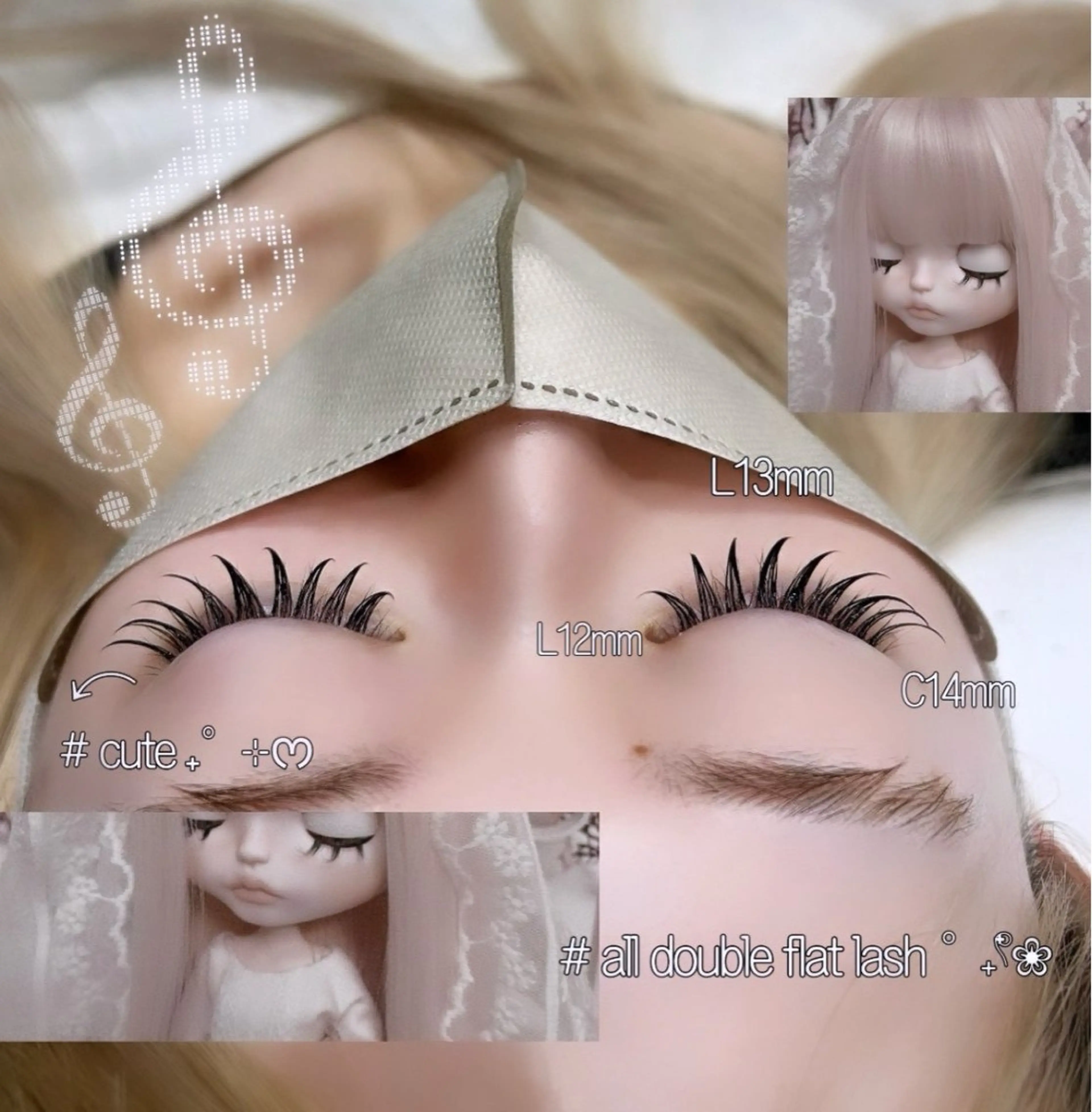 【☆条件有☆】マツエクフラット100本/ダブルフラットラッシュ140本75束（ダブル変更＋500円）の写真