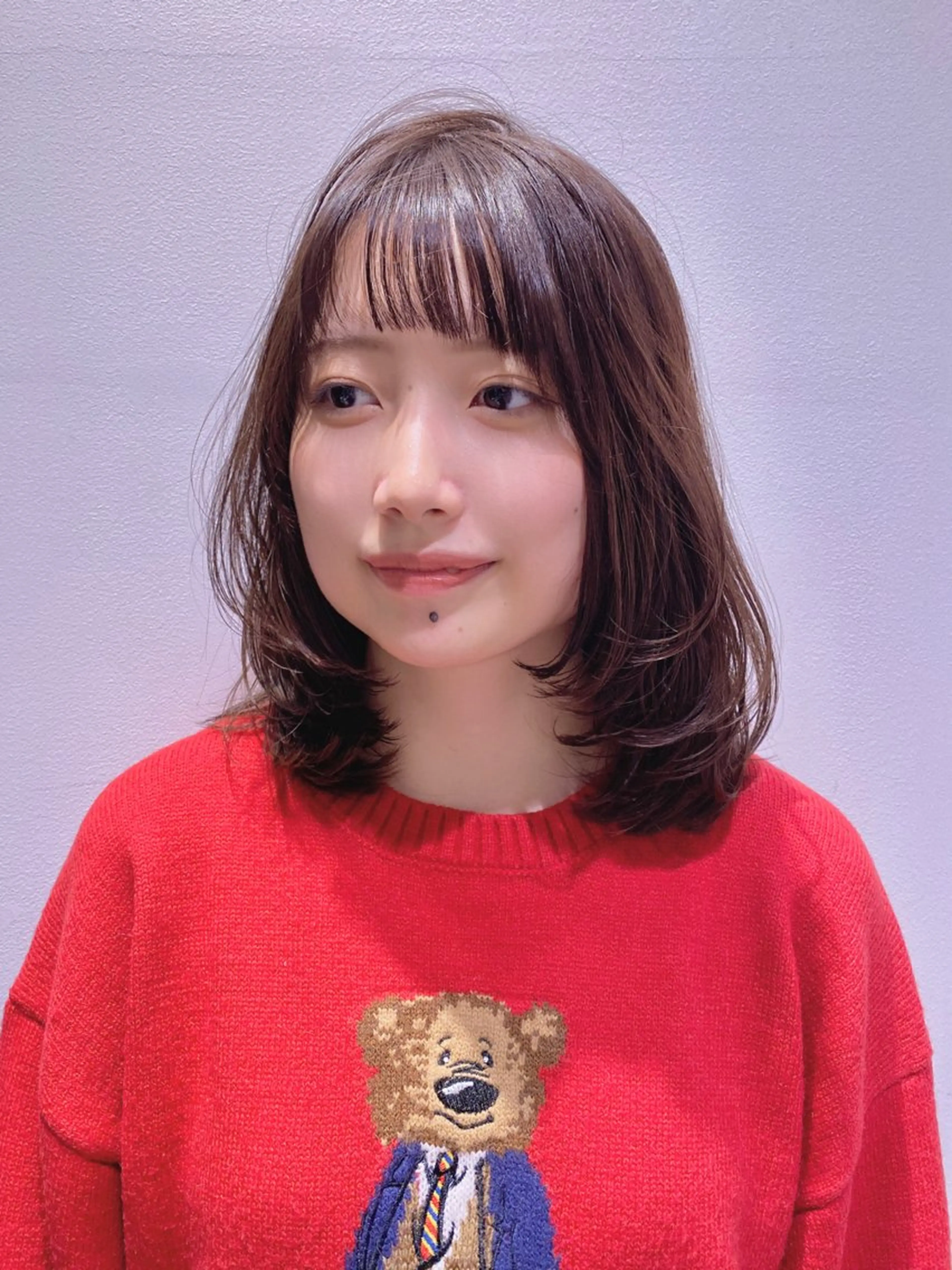 ミディアム ヘアカラー トリートメント 銀座/韓国レイヤー/ 艶カラー🍓原田侑依のヘアスタイル