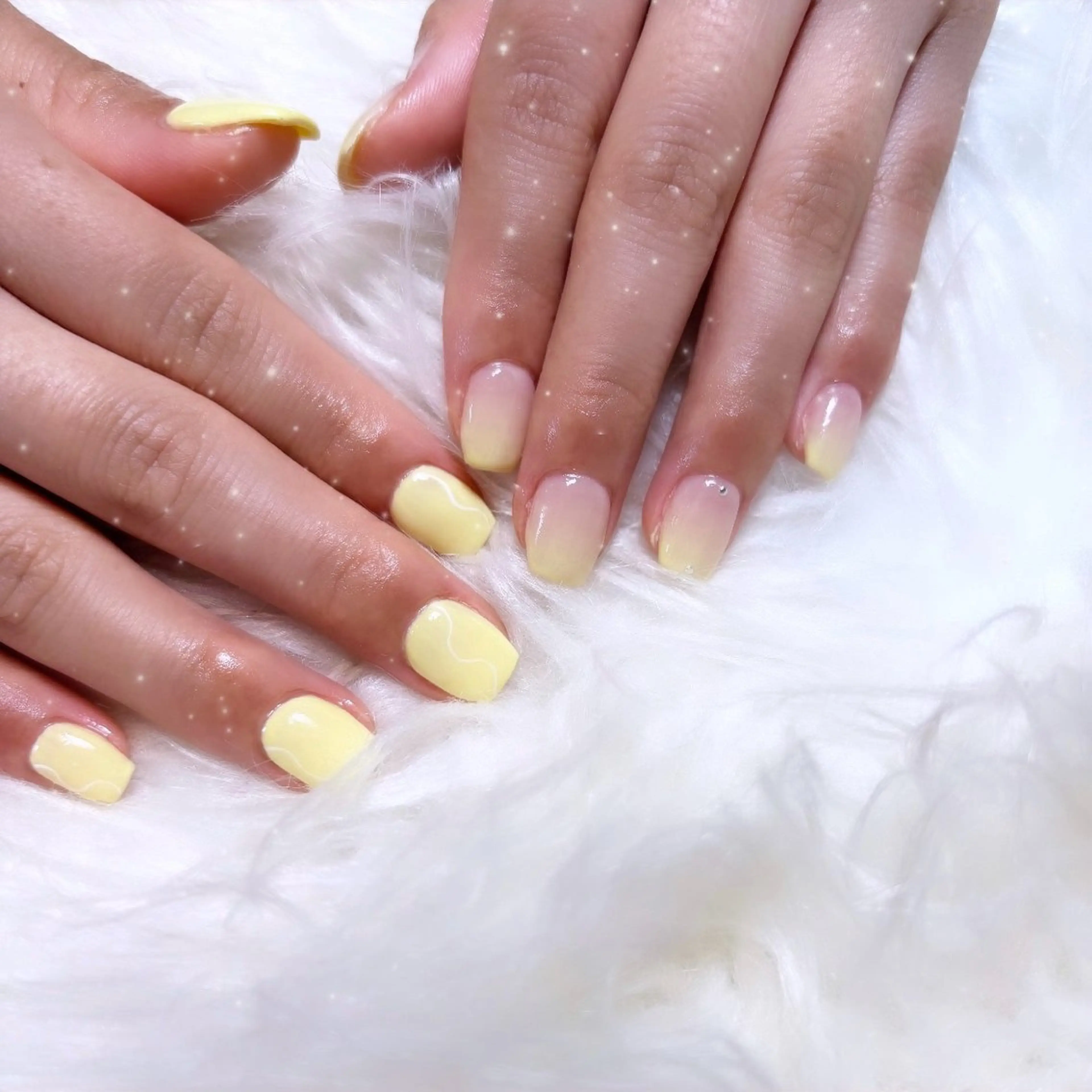 ネイル 春ネイル ハンドネイル キラオメ Neneのネイルデザイン