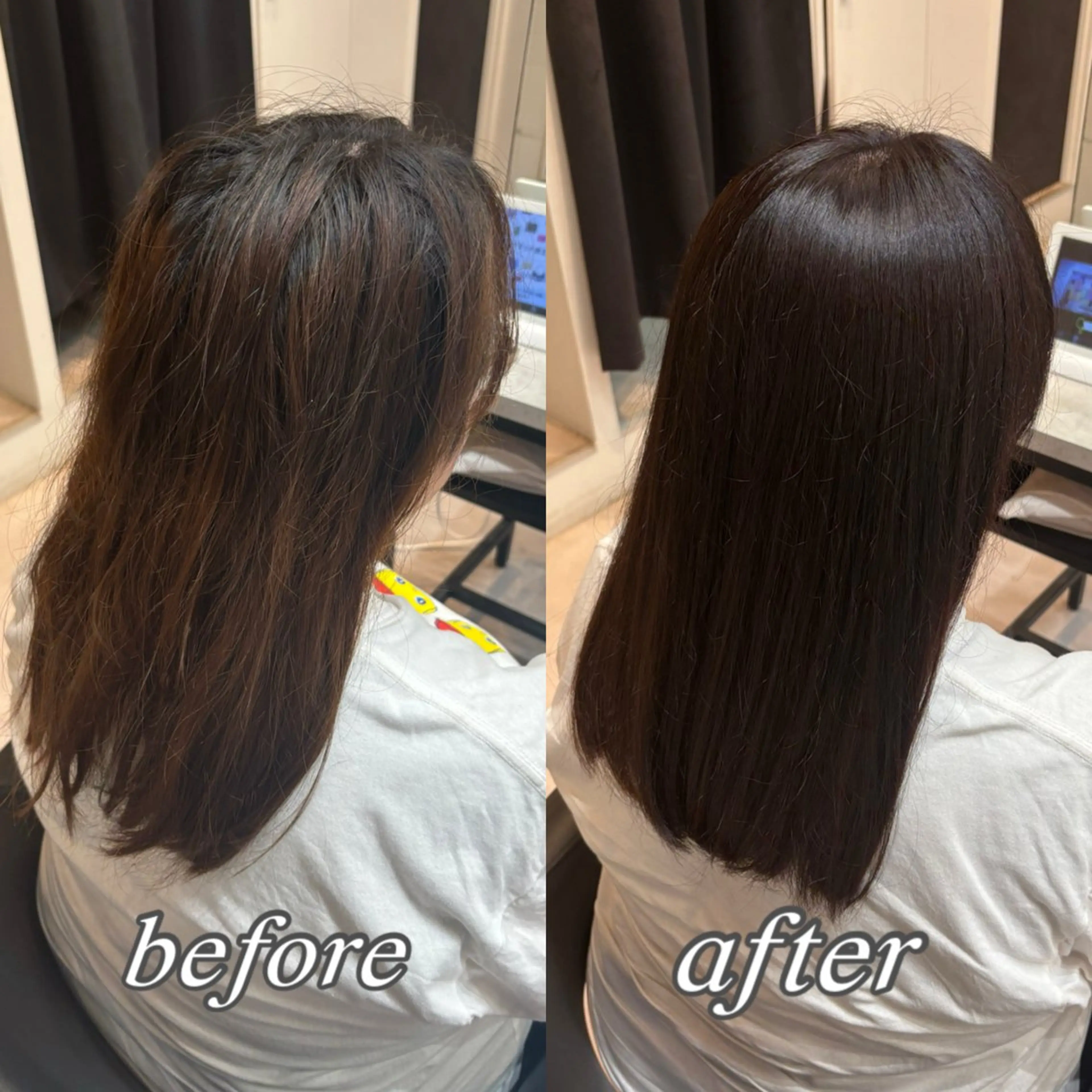 セミロング ヘアカラー トリートメント 🌙髪質改善カラー Momoka🦋のヘアスタイル