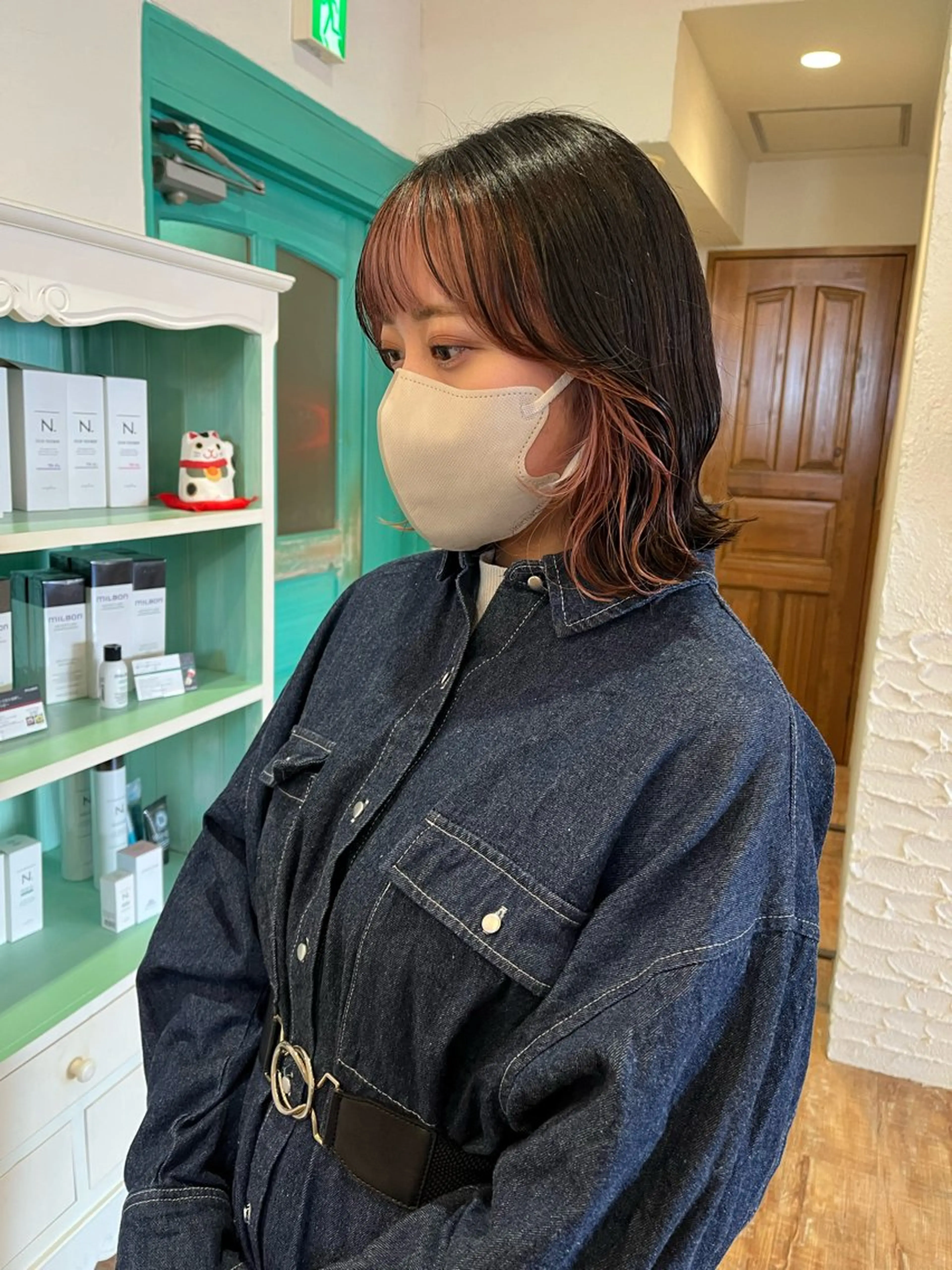 カラー 茄子川 愛心のヘアスタイル