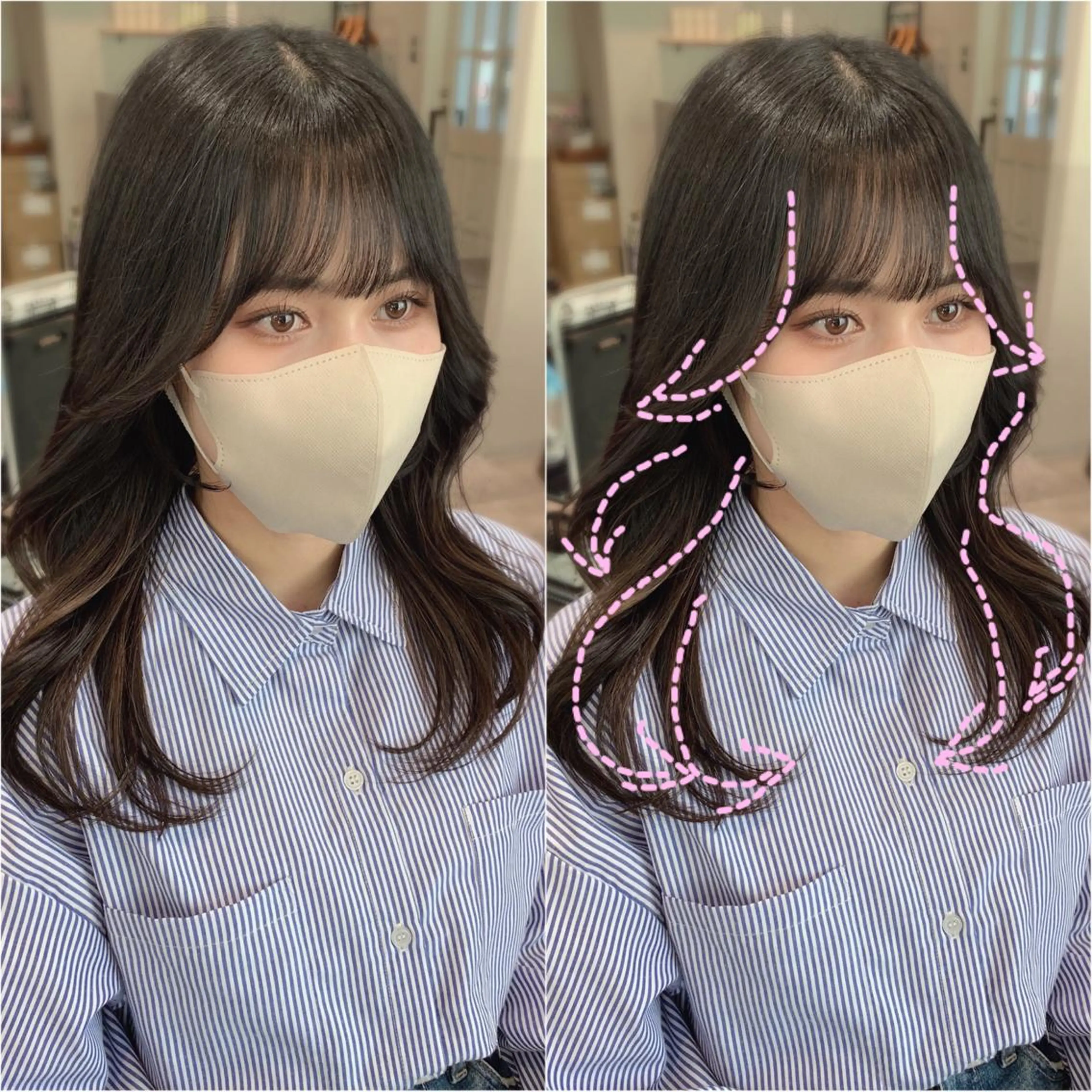 骨格に合わせた似合わせカットの写真