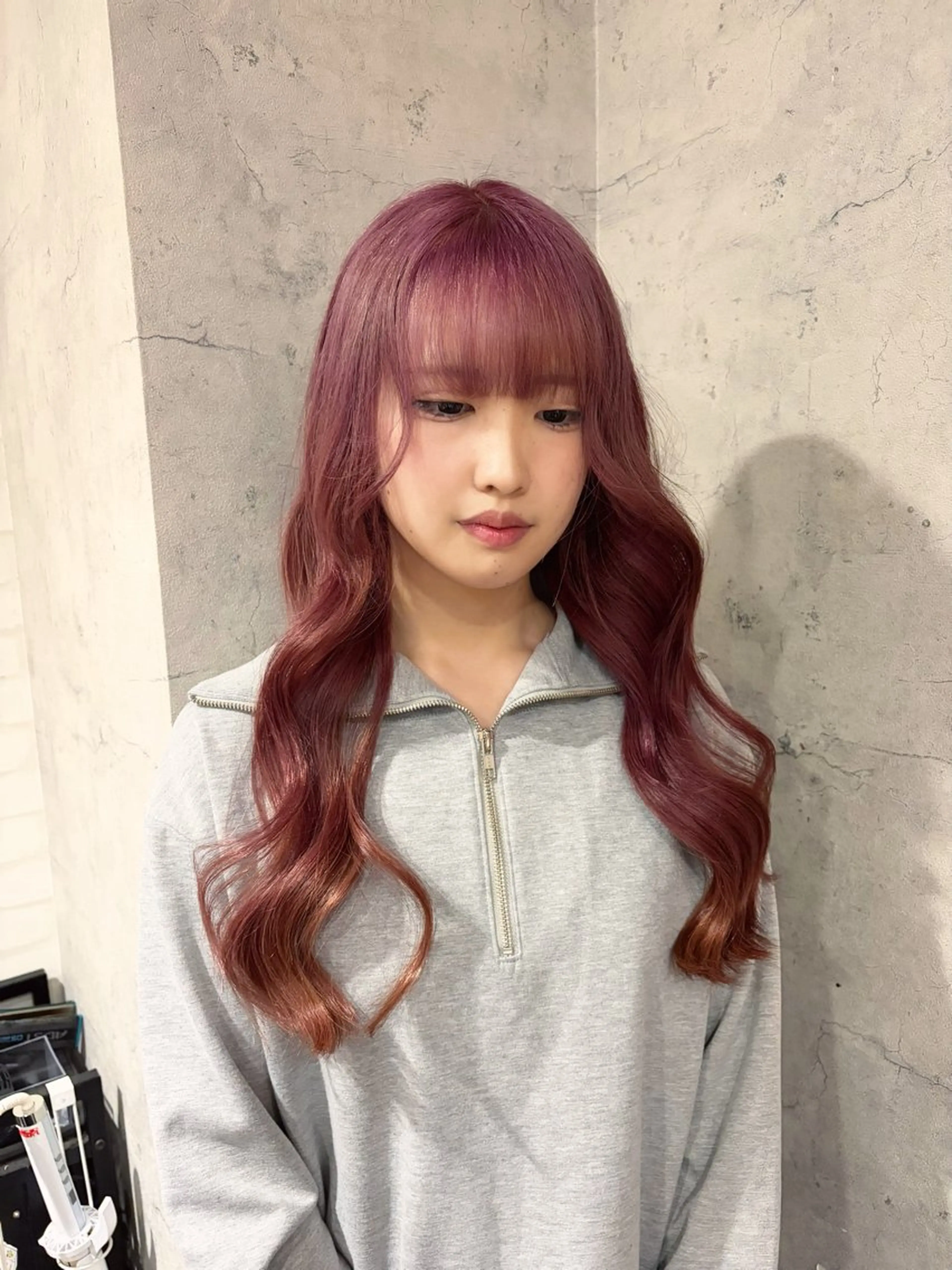 セミロング カラー ラベンダーカラー ピンクカラー ピンクラベンダー カット ヘアカラー トリートメント パーソナルカラー 診断🍀マリンのヘアスタイル
