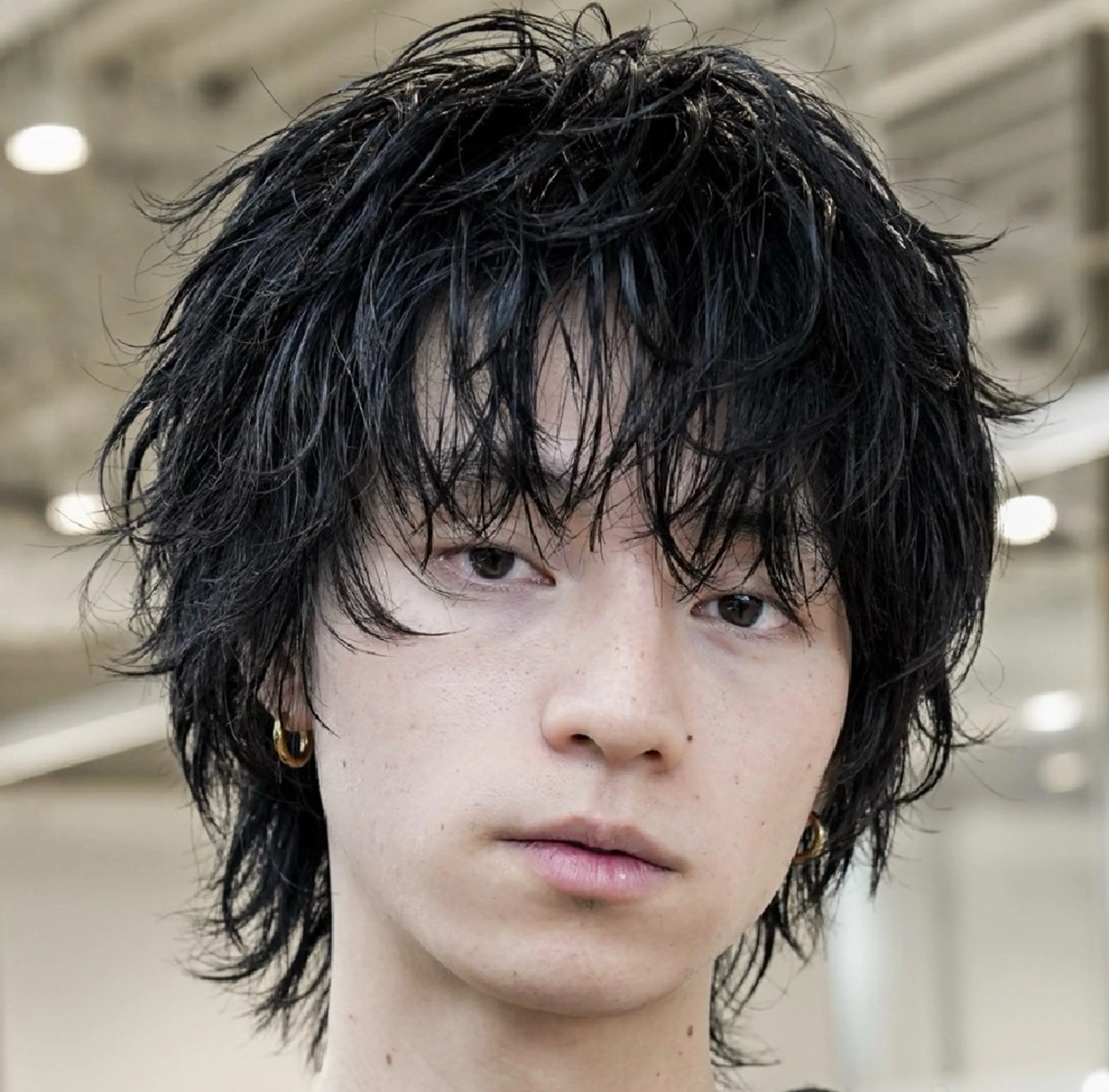 ミディアム パーマ メンズ ミディアムパーマ センターパート マッシュ メンズパーマ プードルパーマ カット パーマ トリートメント 仙台フェザーパーマ/ fifth/遠藤楓雅のヘアスタイル