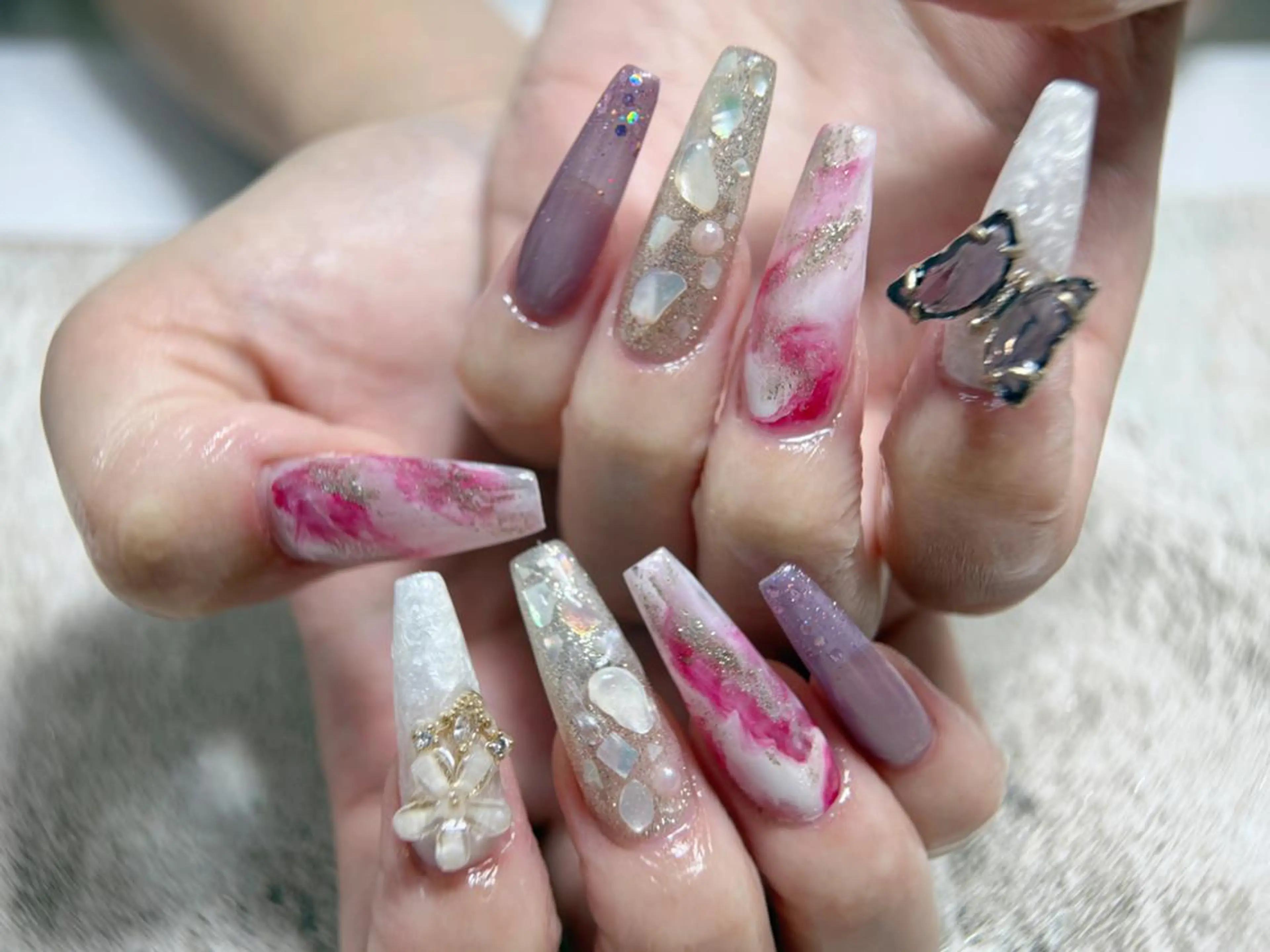 ネイル チークネイル 長さ出し フレンチネイル ジェルネイル 韓国ネイル ハンドネイル マ ルのネイルデザイン