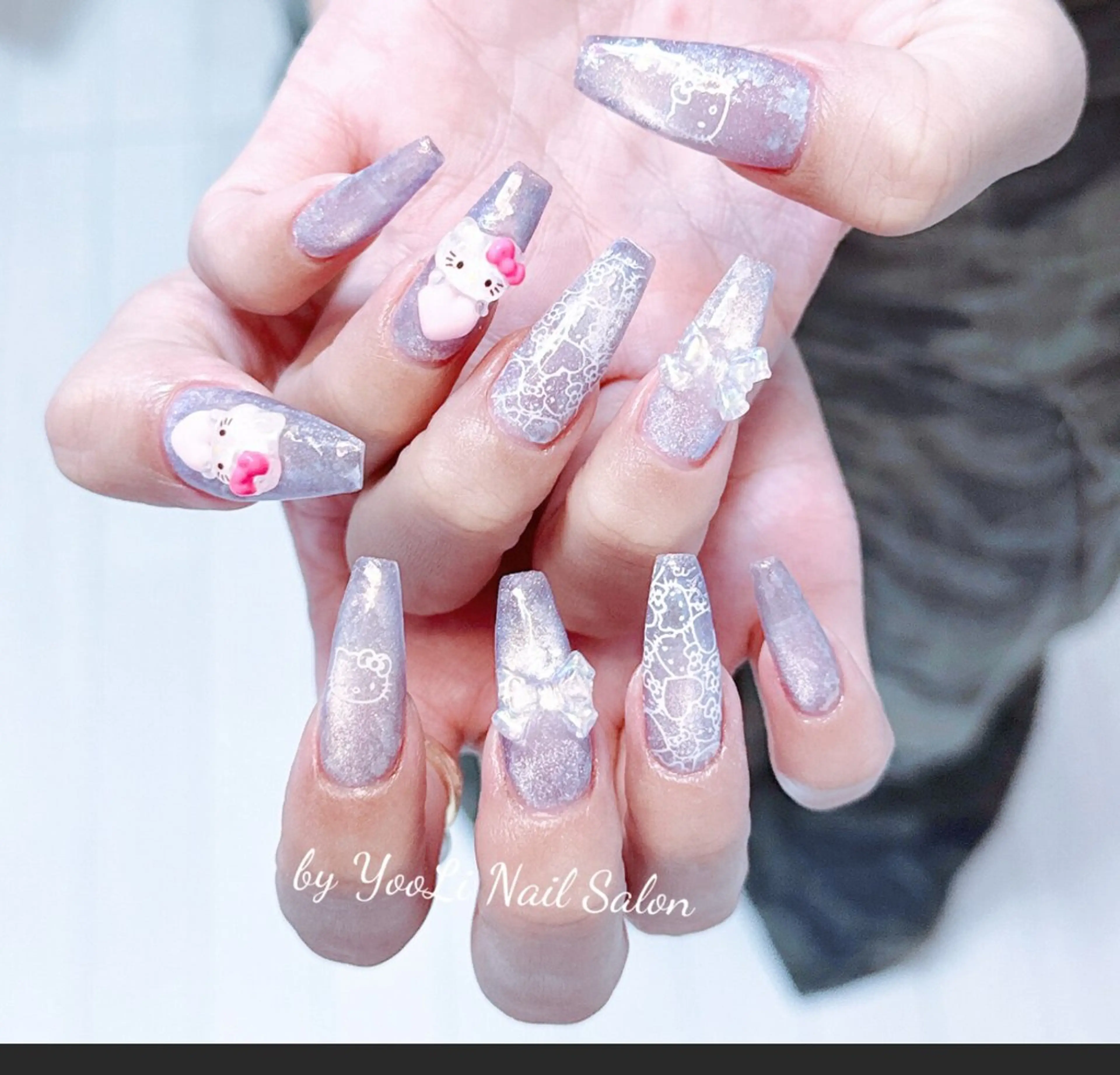 ネイル アートネイル オーロラネイル チークネイル フレンチネイル ガラスフレンチ 🎀🎀YooLi Nail Salonのネイルデザイン