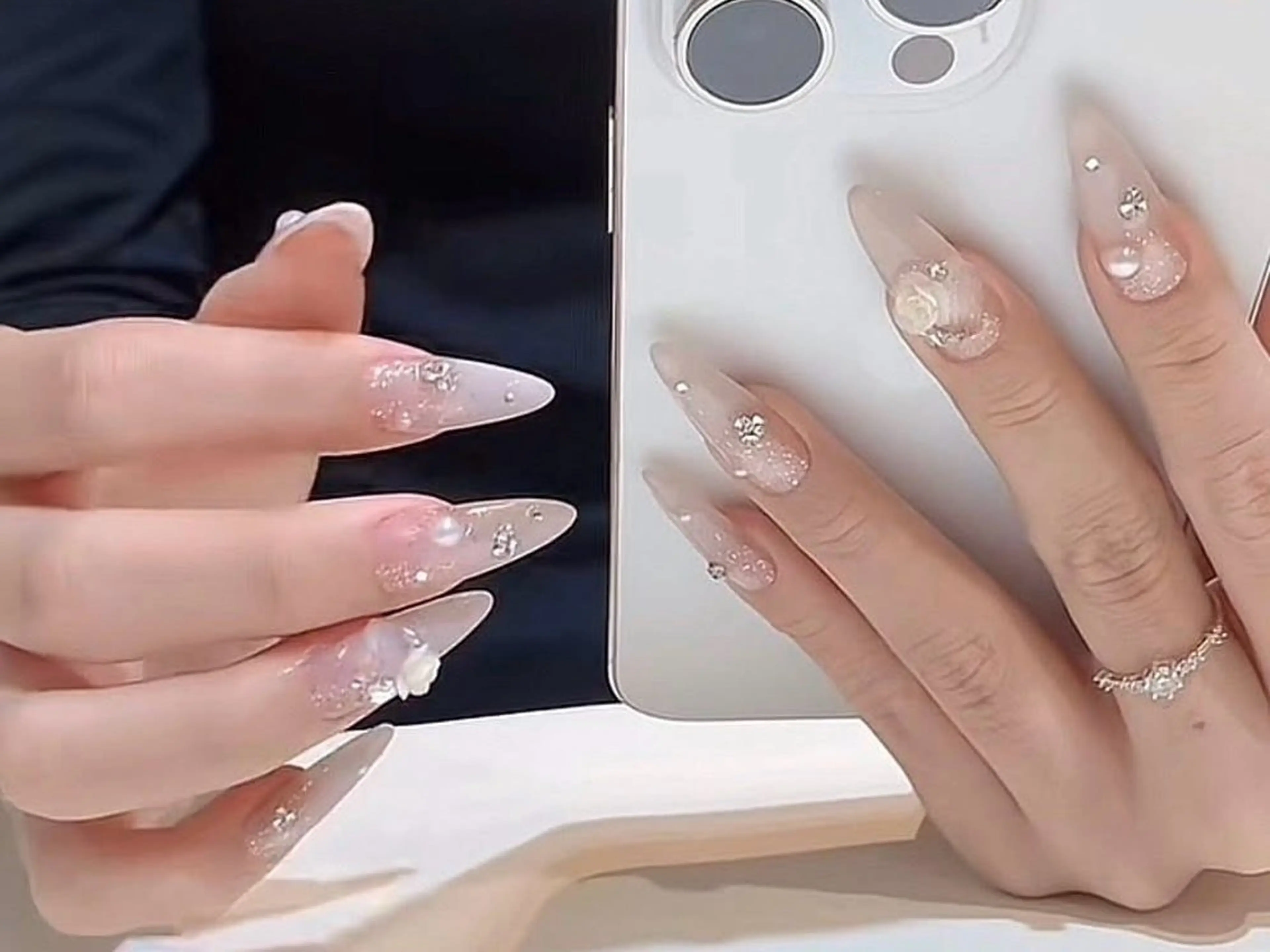 ネイル 長さ出し フットネイル ジェルネイル 韓国ネイル マグネットネイル ハンドネイル YMT NailStudioのネイルデザイン