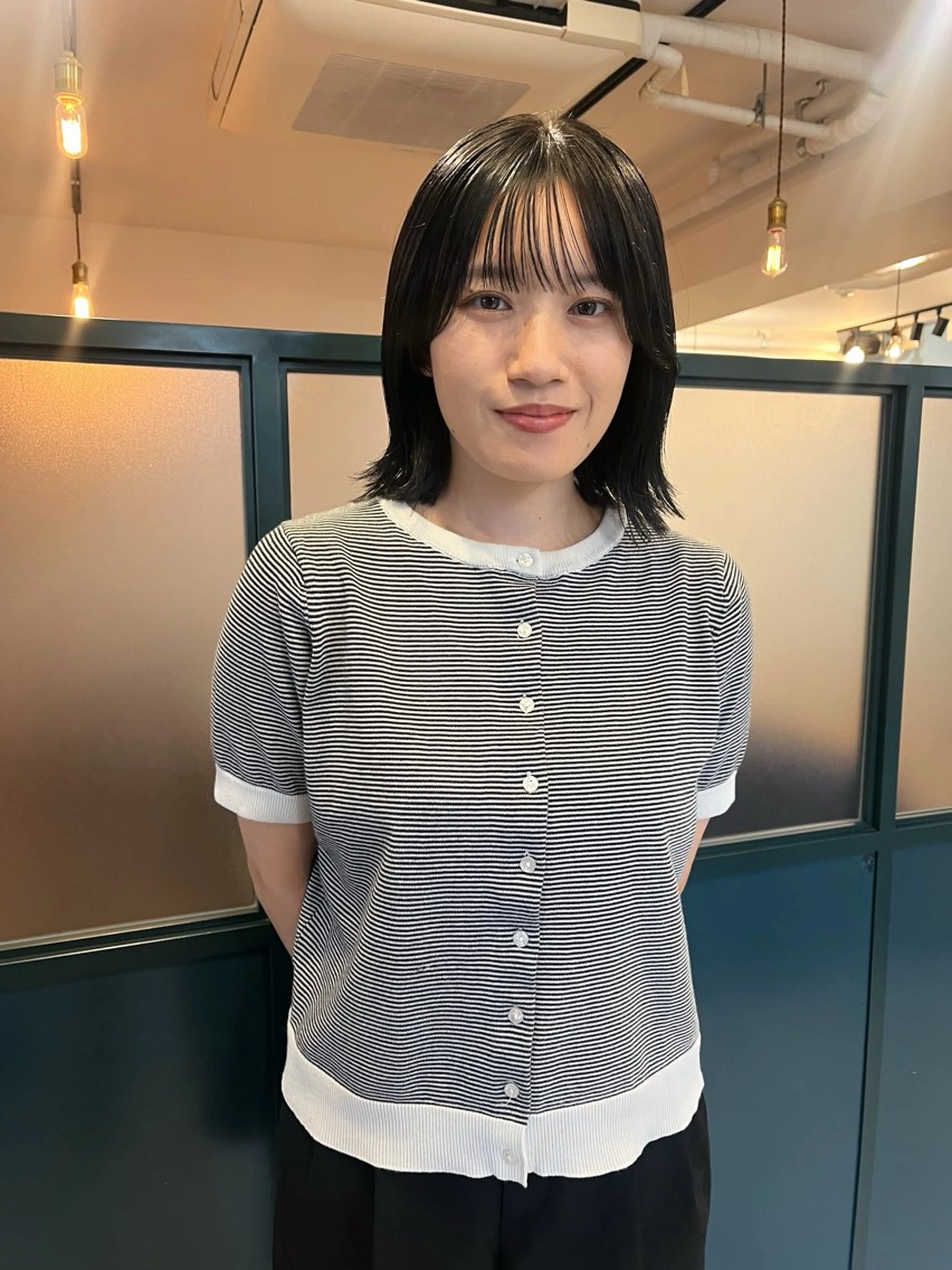 ミディアム カラー カット ヘアカラー 暖色/パーマ 🌼クニトウメイのヘアスタイル