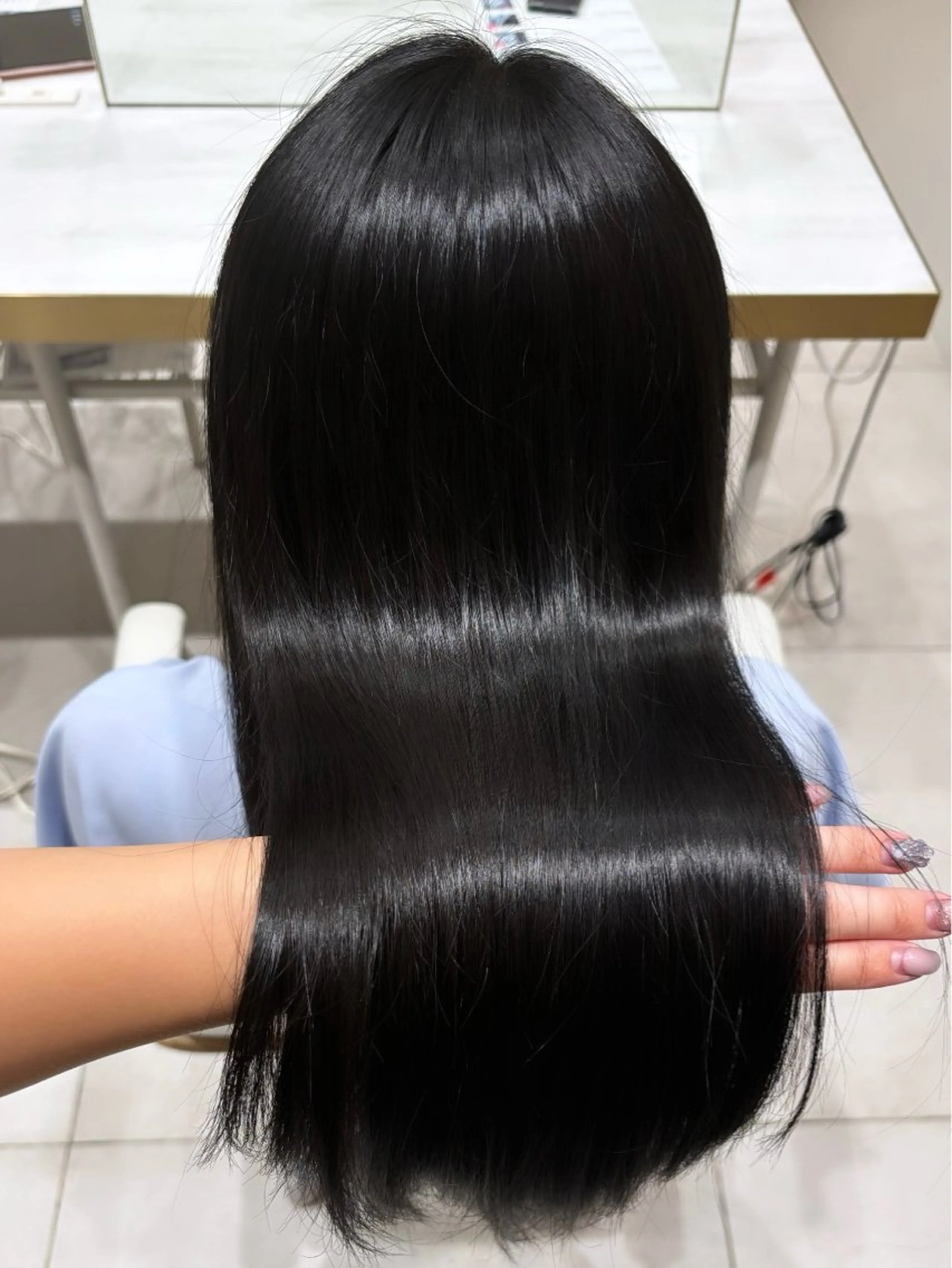 ロング カラー カット ヘアカラー 縮毛矯正 トリートメント 艶髪縮毛矯正/ レイヤー❣️mamiのヘアスタイル