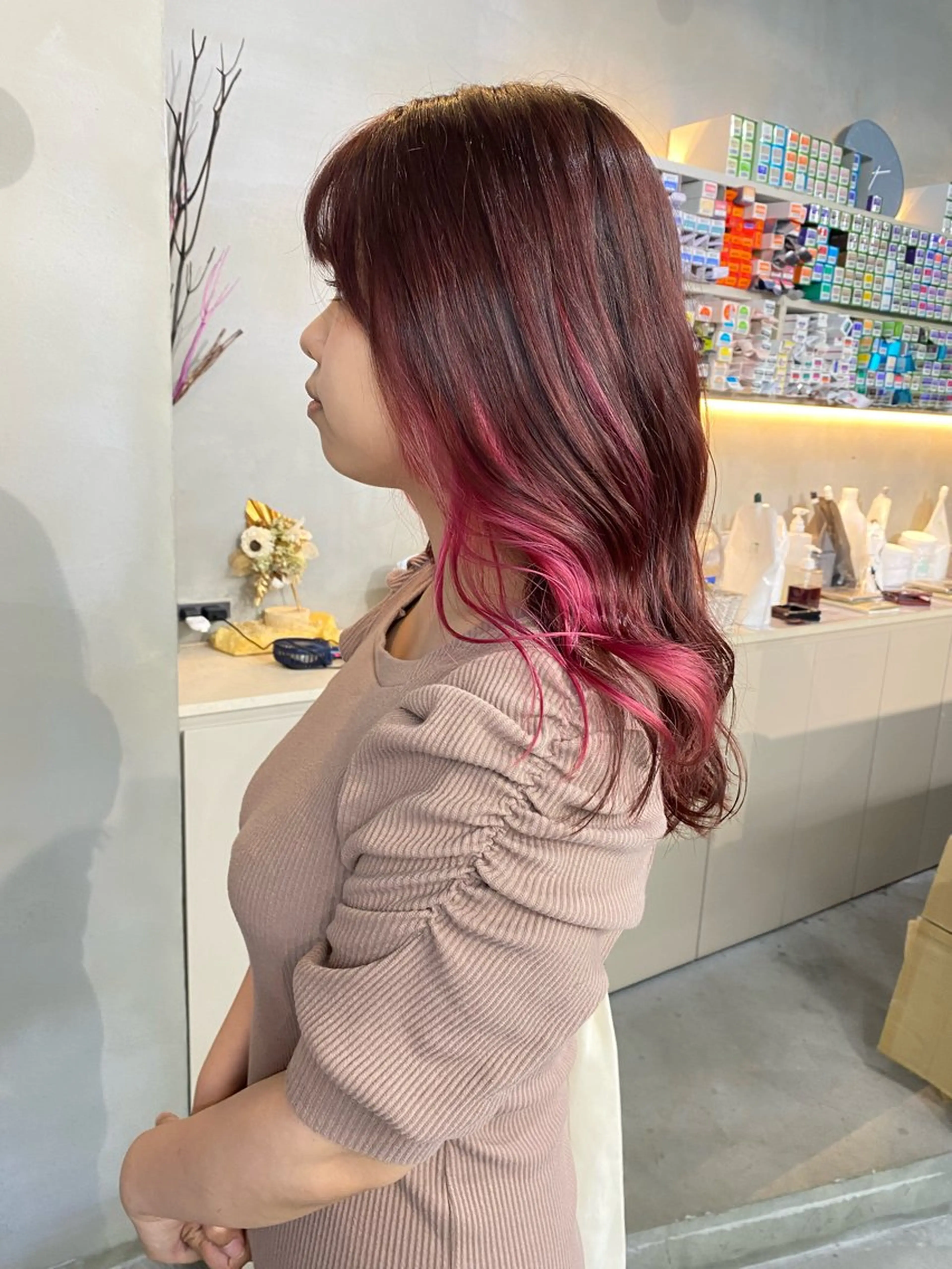 ロング カラー ヘアカラー 前橋 姫奈のヘアスタイル