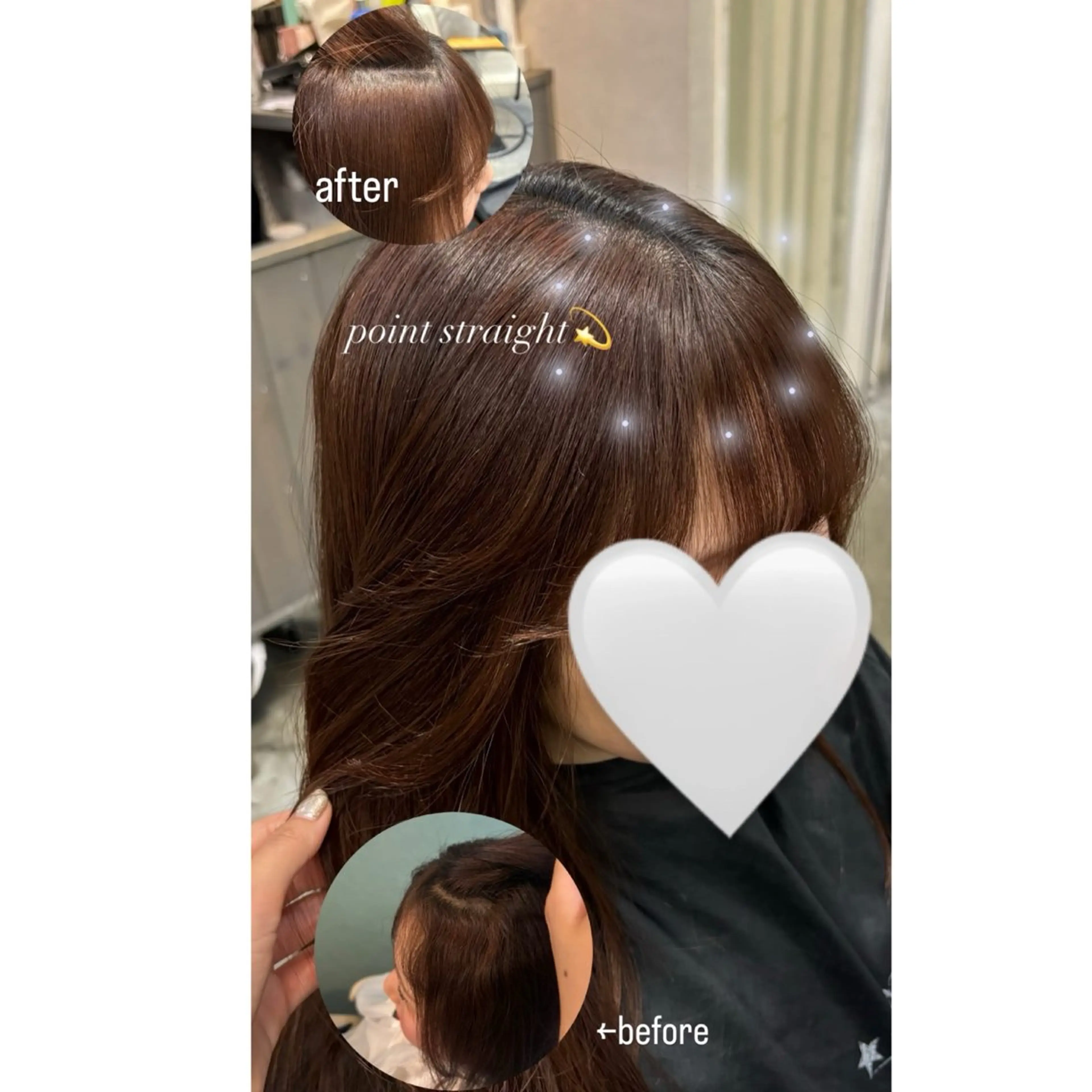 ロング パーマ 髪質改善 ストレートパーマ 縮毛矯正 トリートメント ブリーチなしカラー 🥣髪質改善/はなえのヘアスタイル