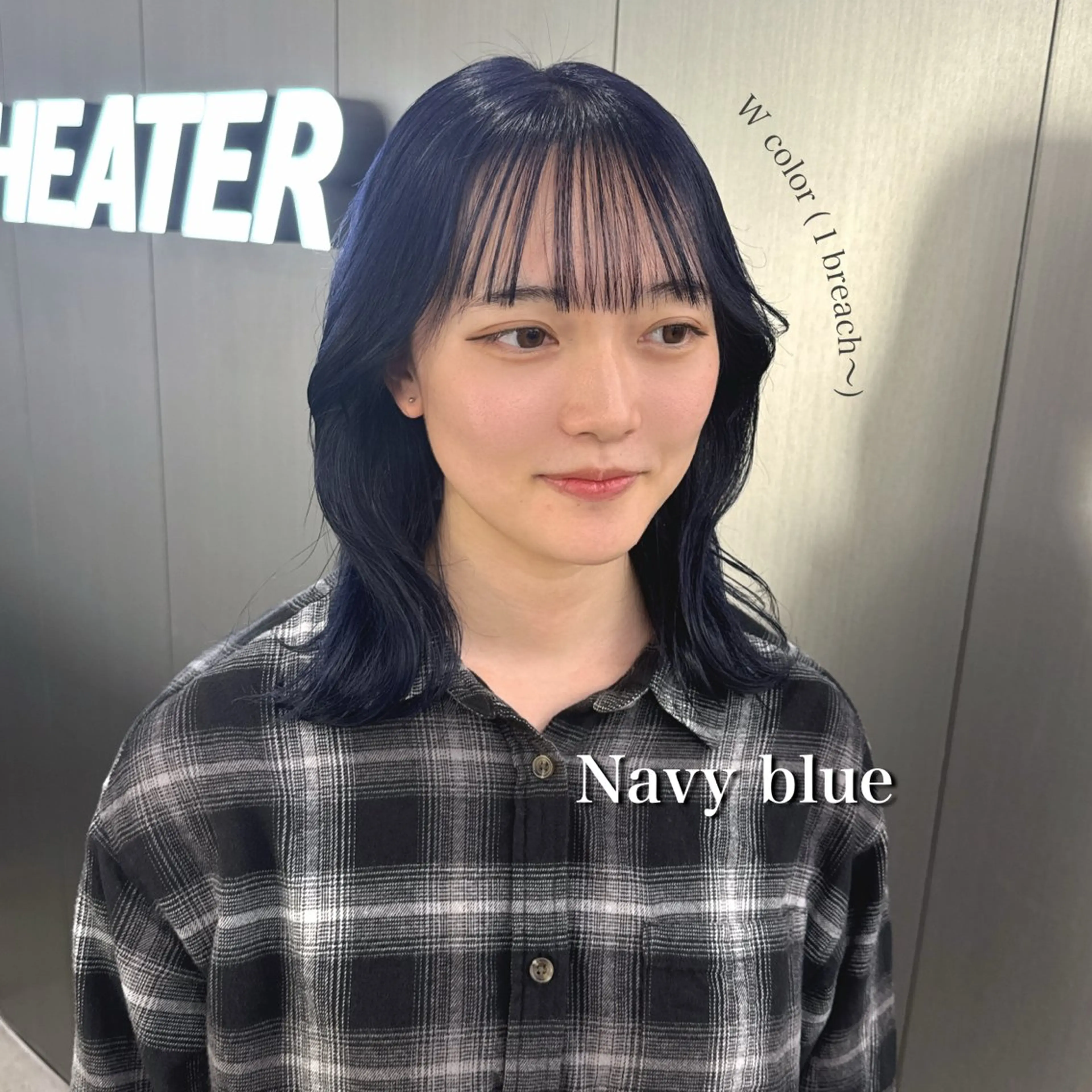 ロング カラー 暗髪🩶ラベンダー/ ブルー/ユウナ🤍のヘアスタイル