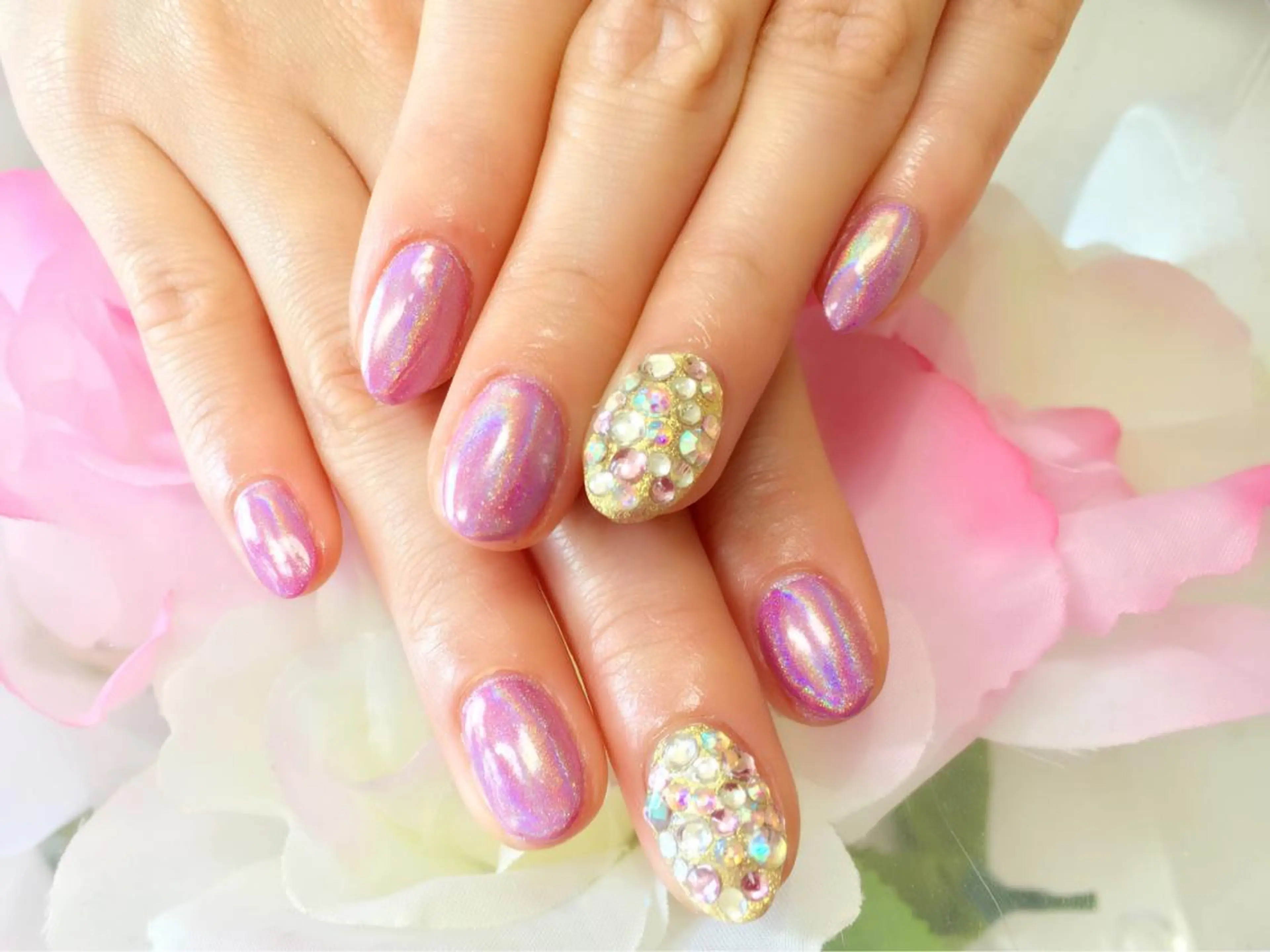 ネイル ミラーネイル clover nailのネイルデザイン