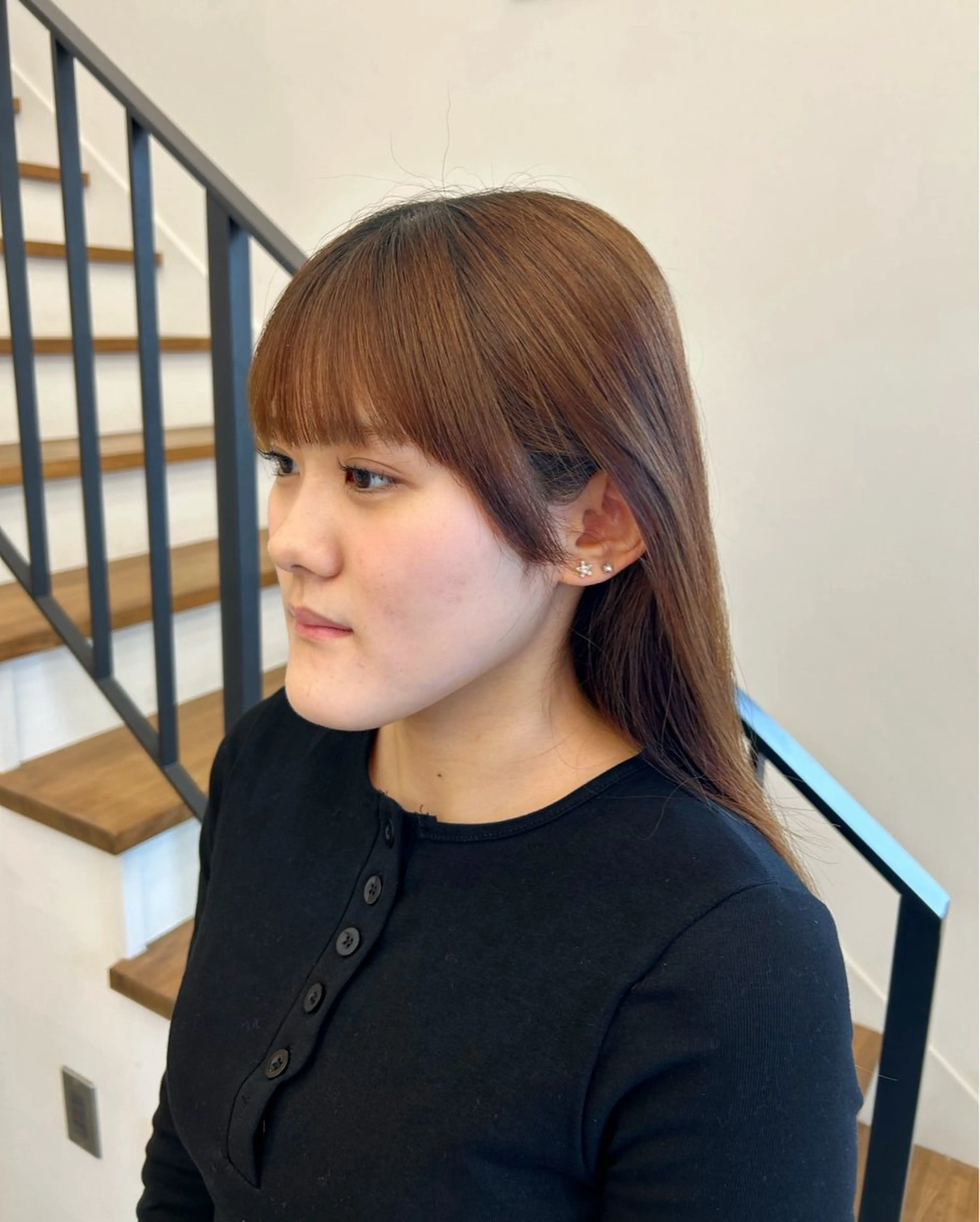 ロング ボブ 韓国風ヘア カット 本澤 朋香のヘアスタイル