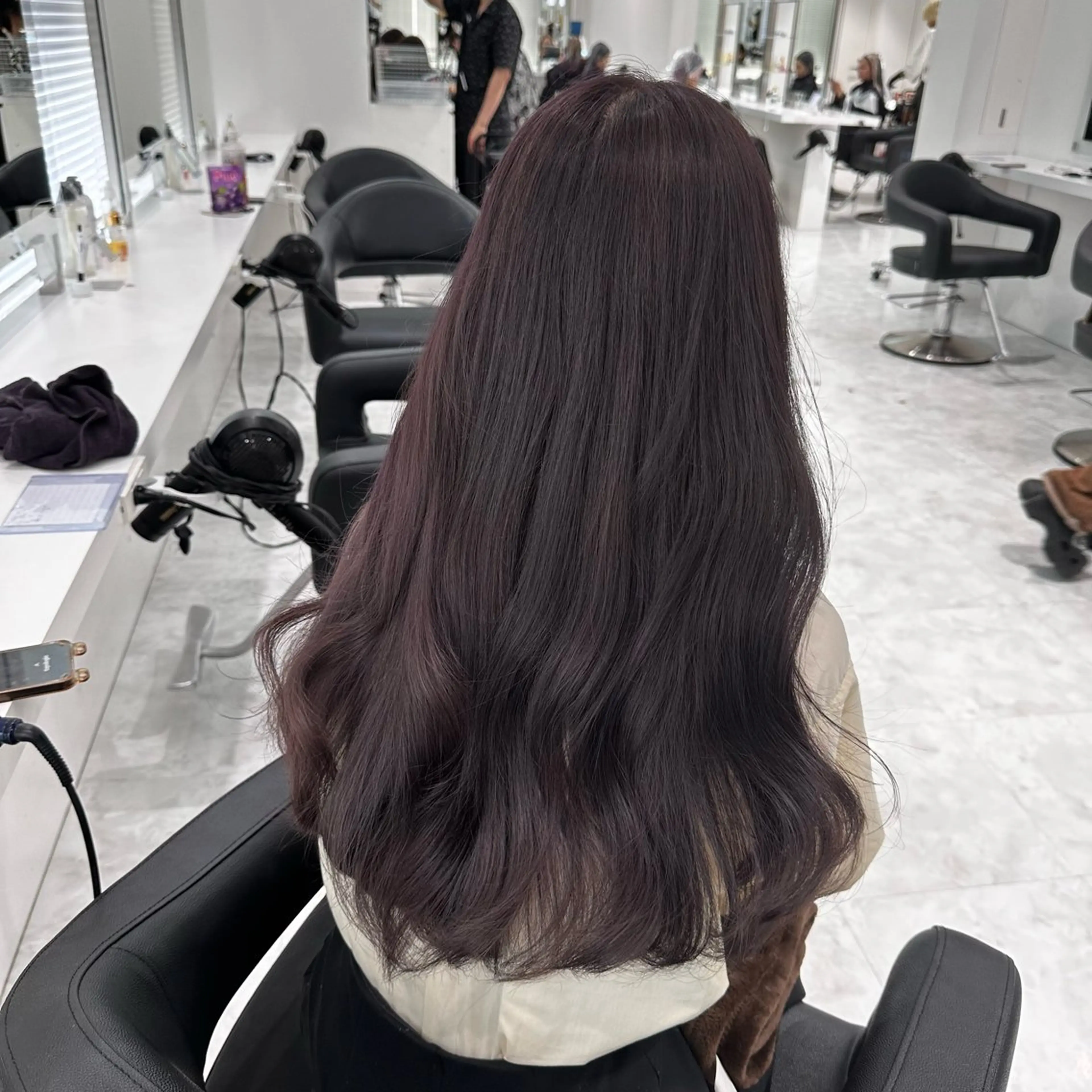 セミロング カラー ヘアカラー トリートメント ヘッドスパ ヘアセット ♡上品韓国髪♡ブラ ウン/SAYATOのヘアスタイル