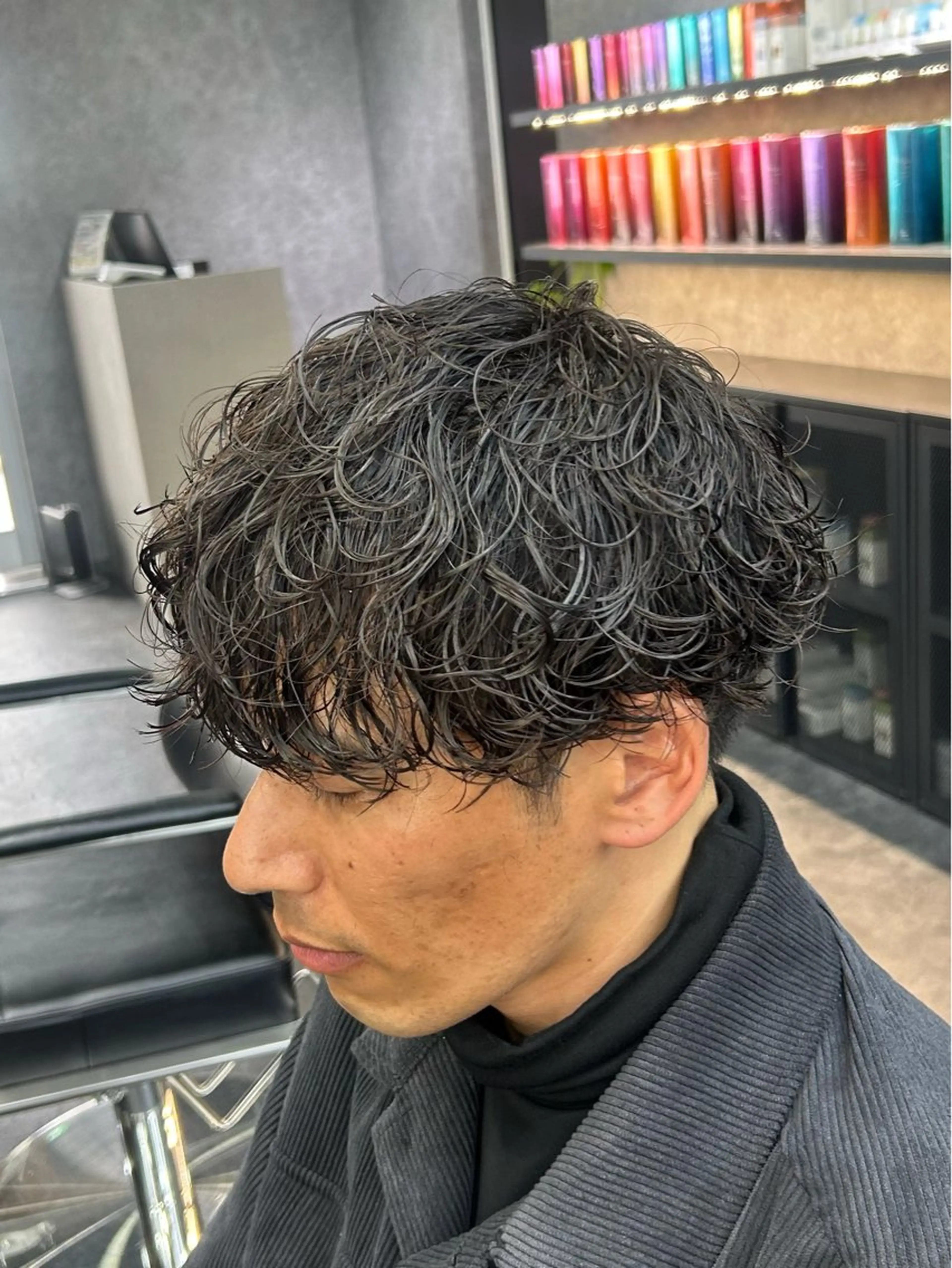 パーマ メンズ メンズパーマ カット パーマ 深野 ちさとのヘアスタイル