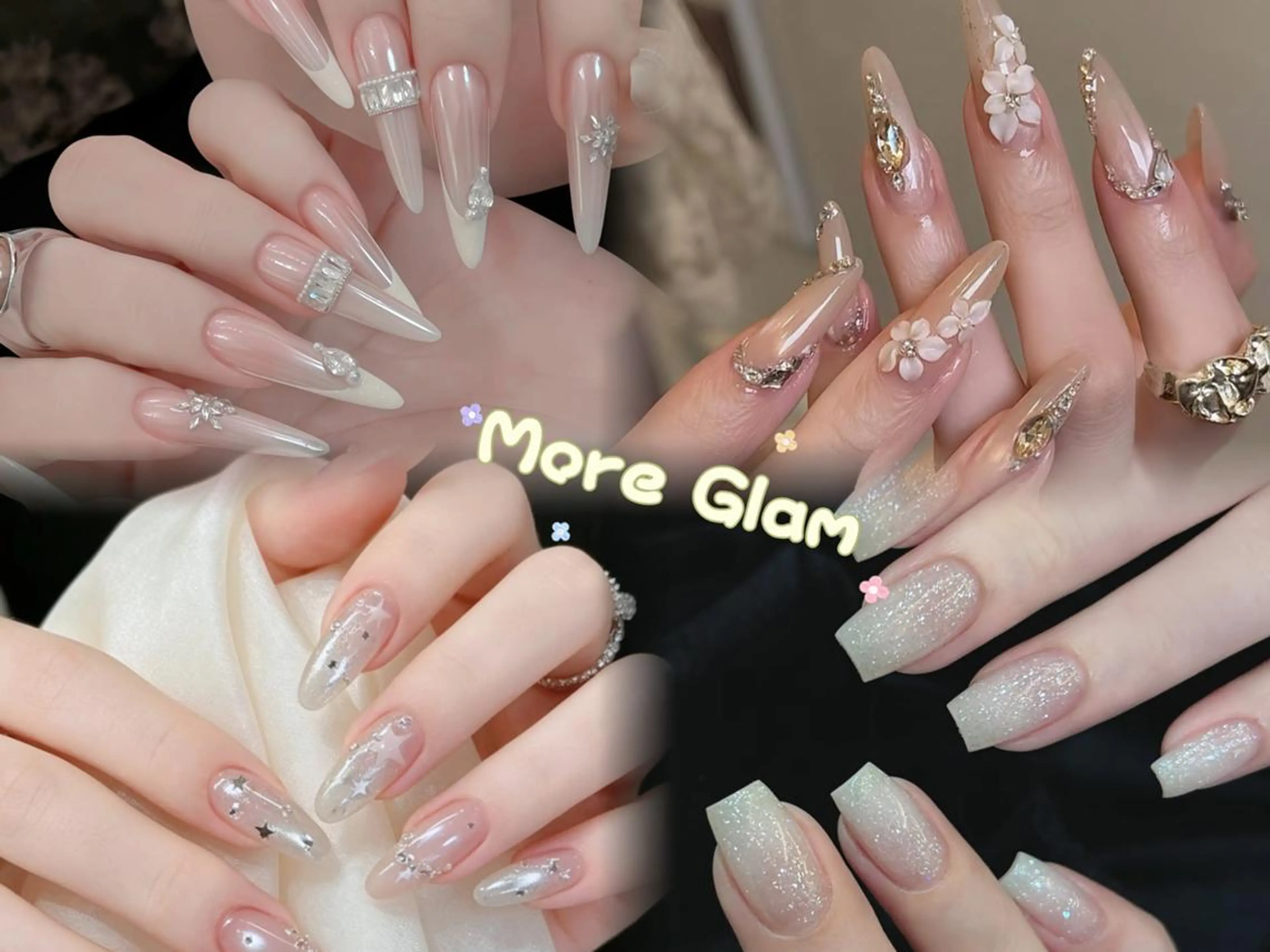 ネイル フットネイル フレンチネイル ジェルネイル ガラスフレンチ 韓国ネイル MoreGlam Nailsのネイルデザイン
