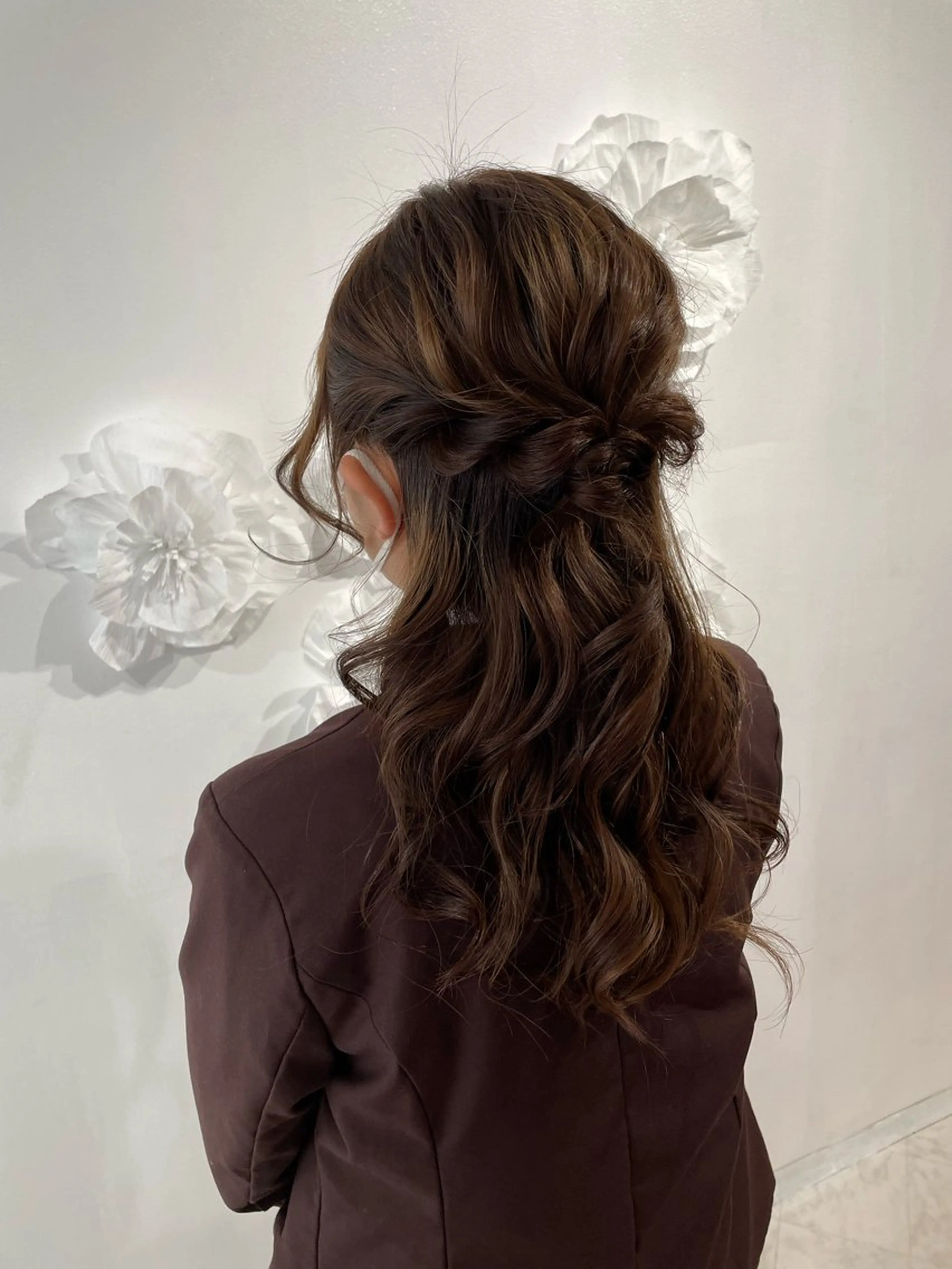 ヘアアレンジ ハーフアップ ヘアセット 高尾 成紀のヘアスタイル