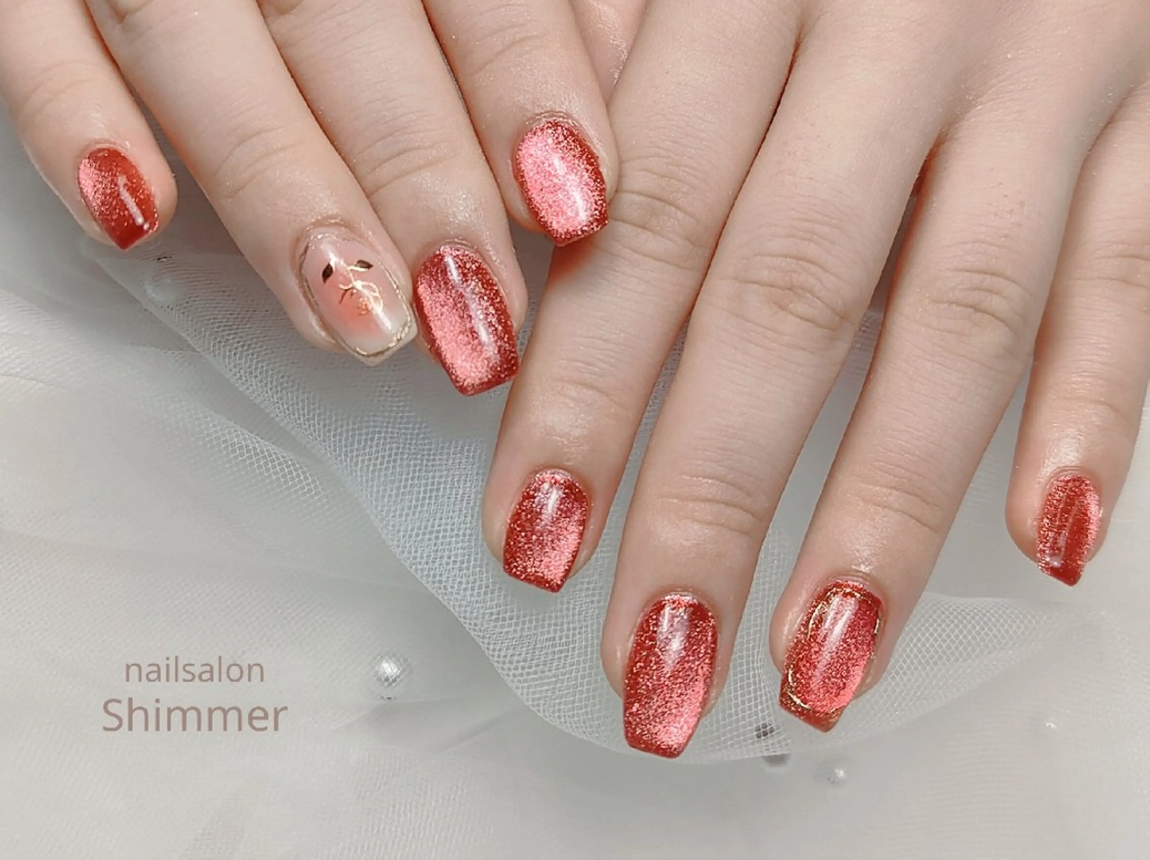 ネイル アートネイル Shimmer Asakoのネイルデザイン