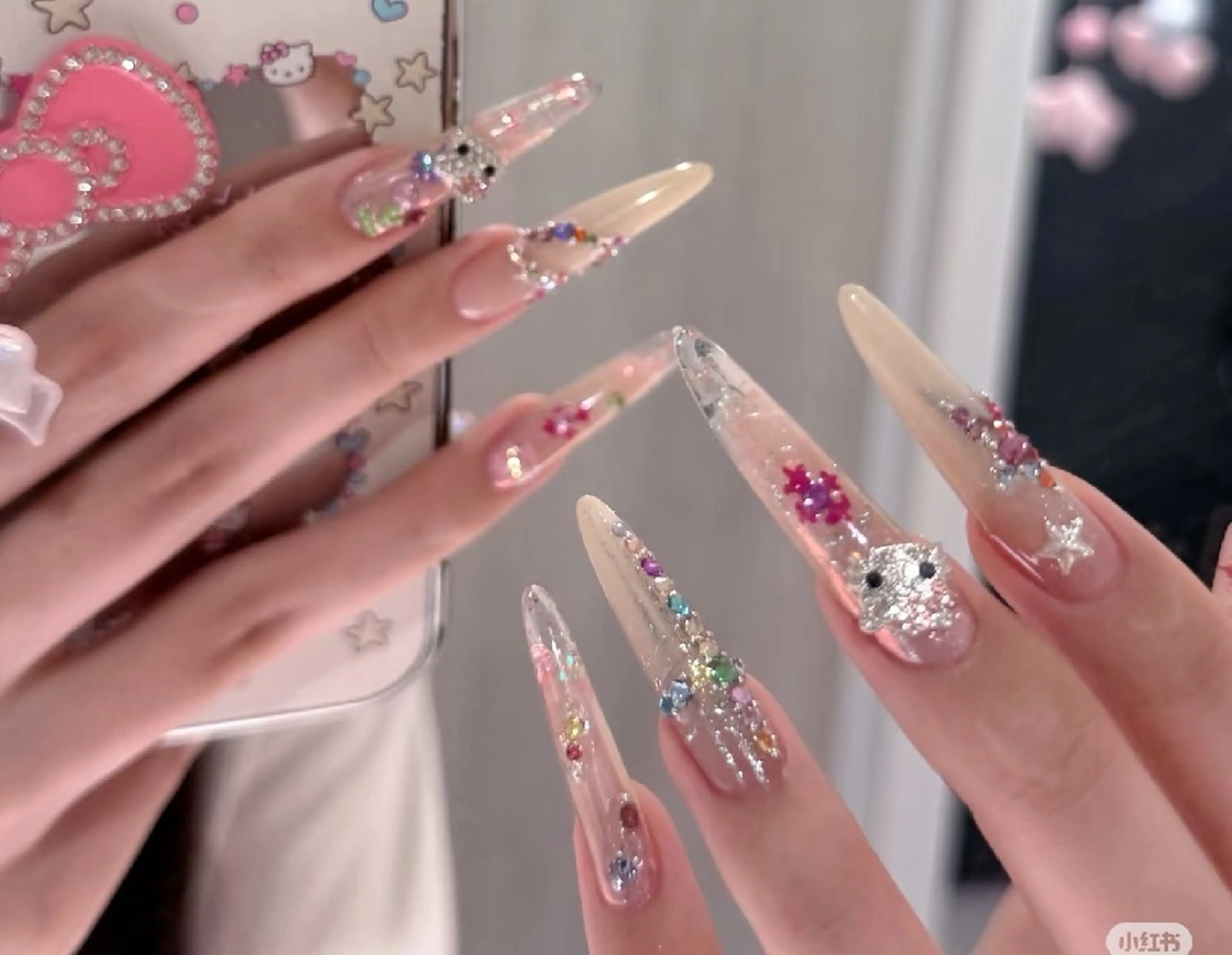 ネイル オーロラネイル チークネイル 長さ出し フットネイル フレンチネイル ハンドネイル ＫＯ ＫＯのネイルデザイン