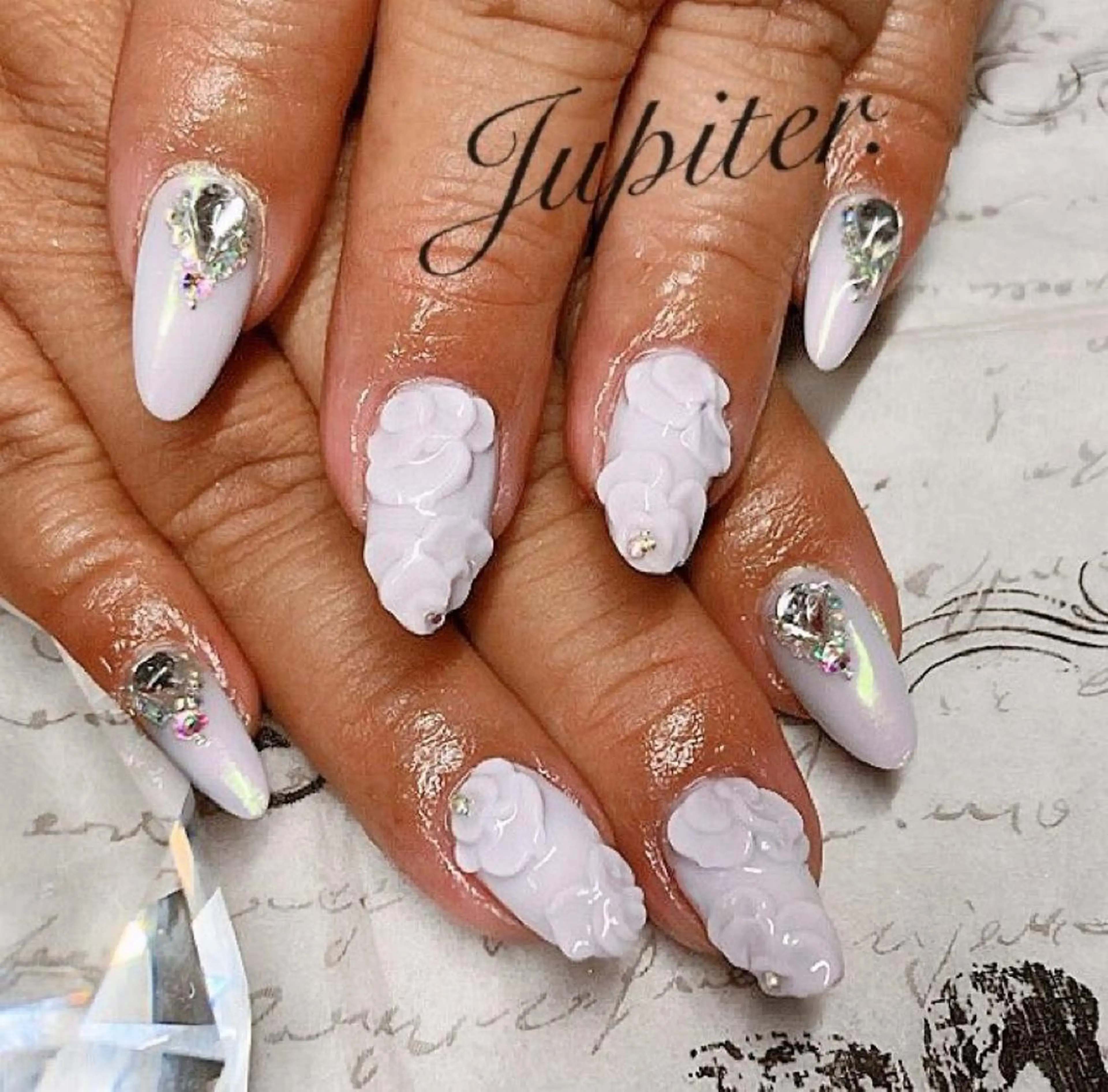 ネイル オーロラネイル フラワーネイル PrivateSalon Jupiter所属・Jupiter .のネイルデザイン