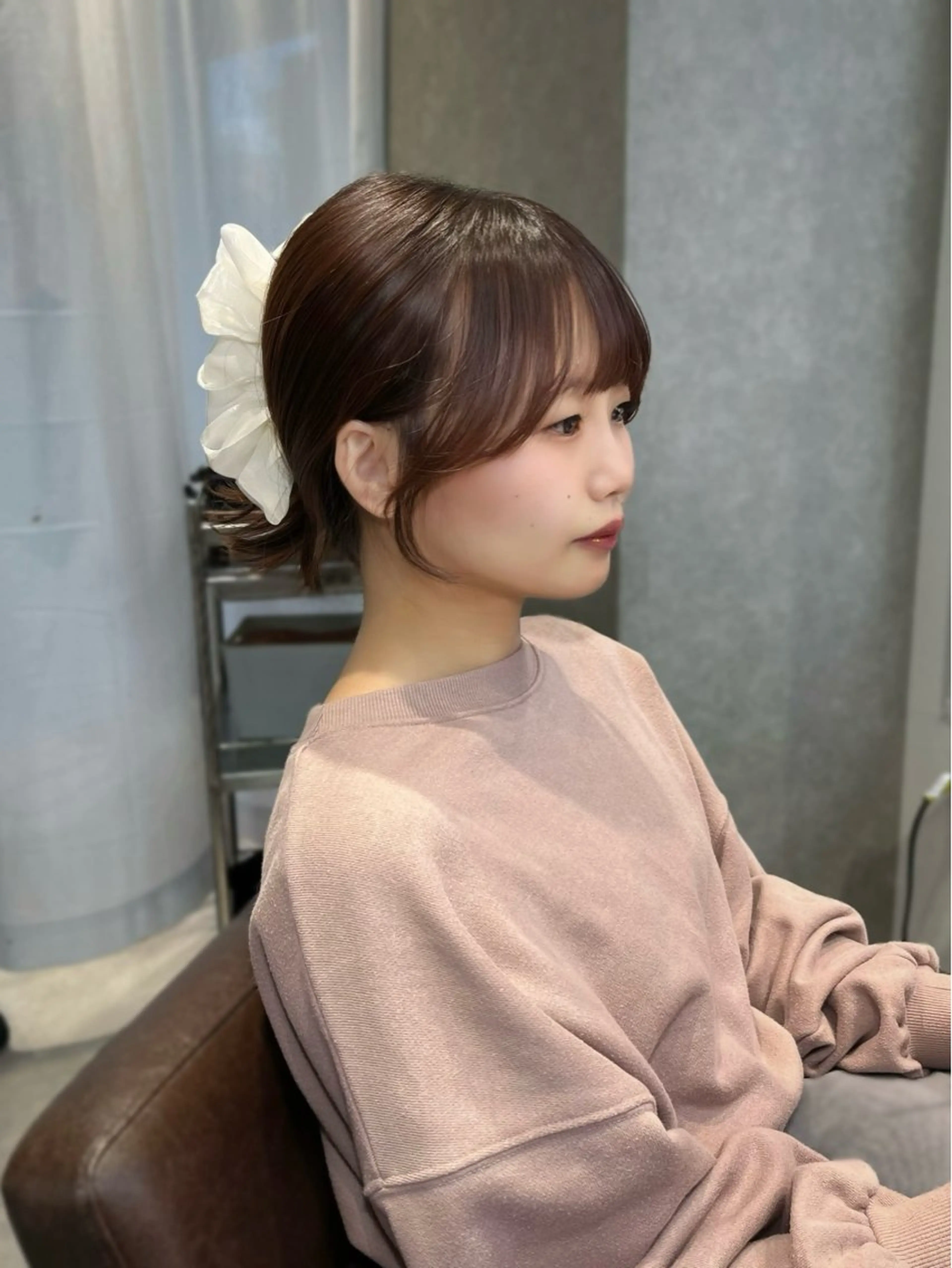 カラー ヘアアレンジ ブラウンカラー カット ヘアカラー 似合わせ顔まわり カット💛森尾真由美のヘアスタイル