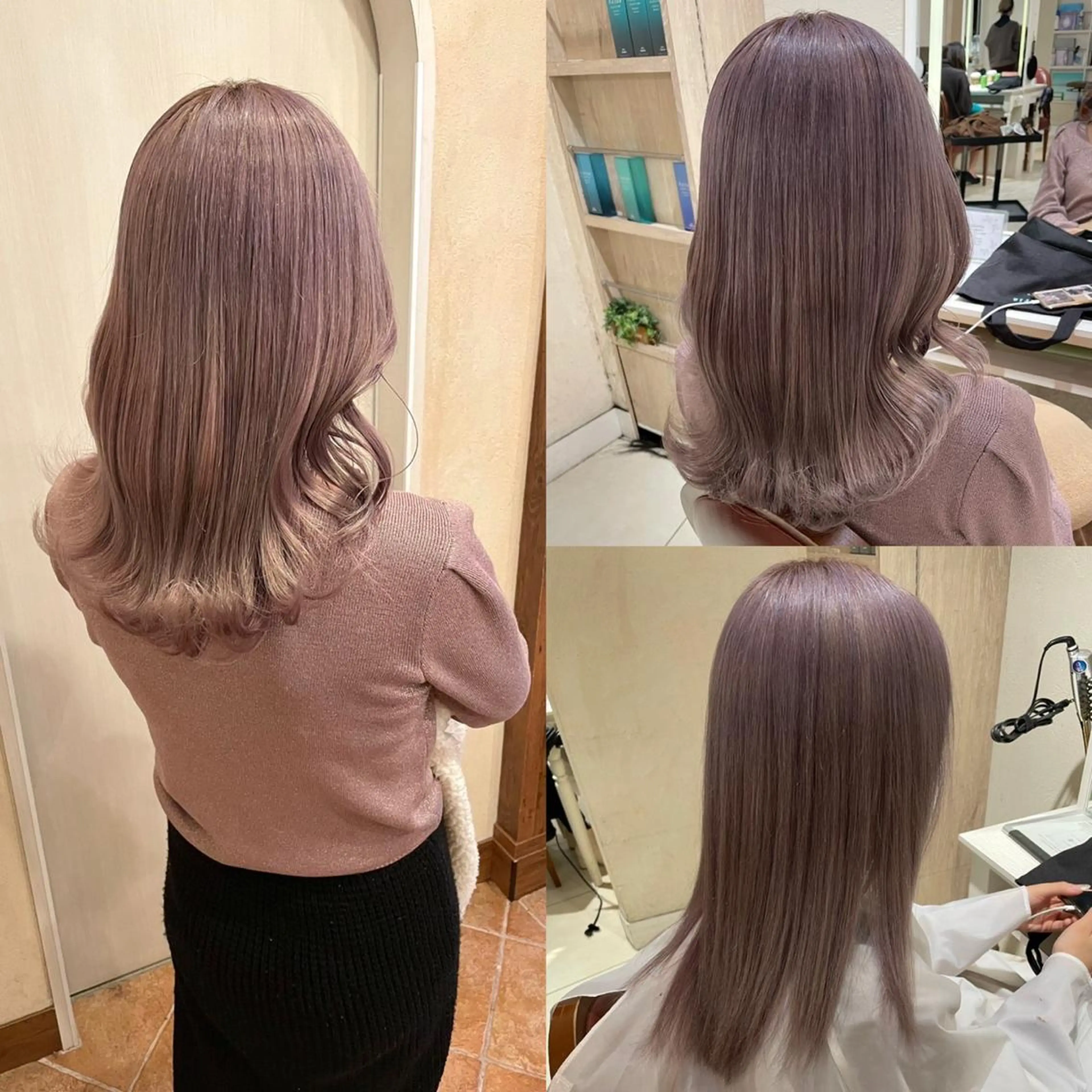 セミロング カラー 韓国ハッシュカット/ 新宿/髪質改善/岡崎のヘアスタイル