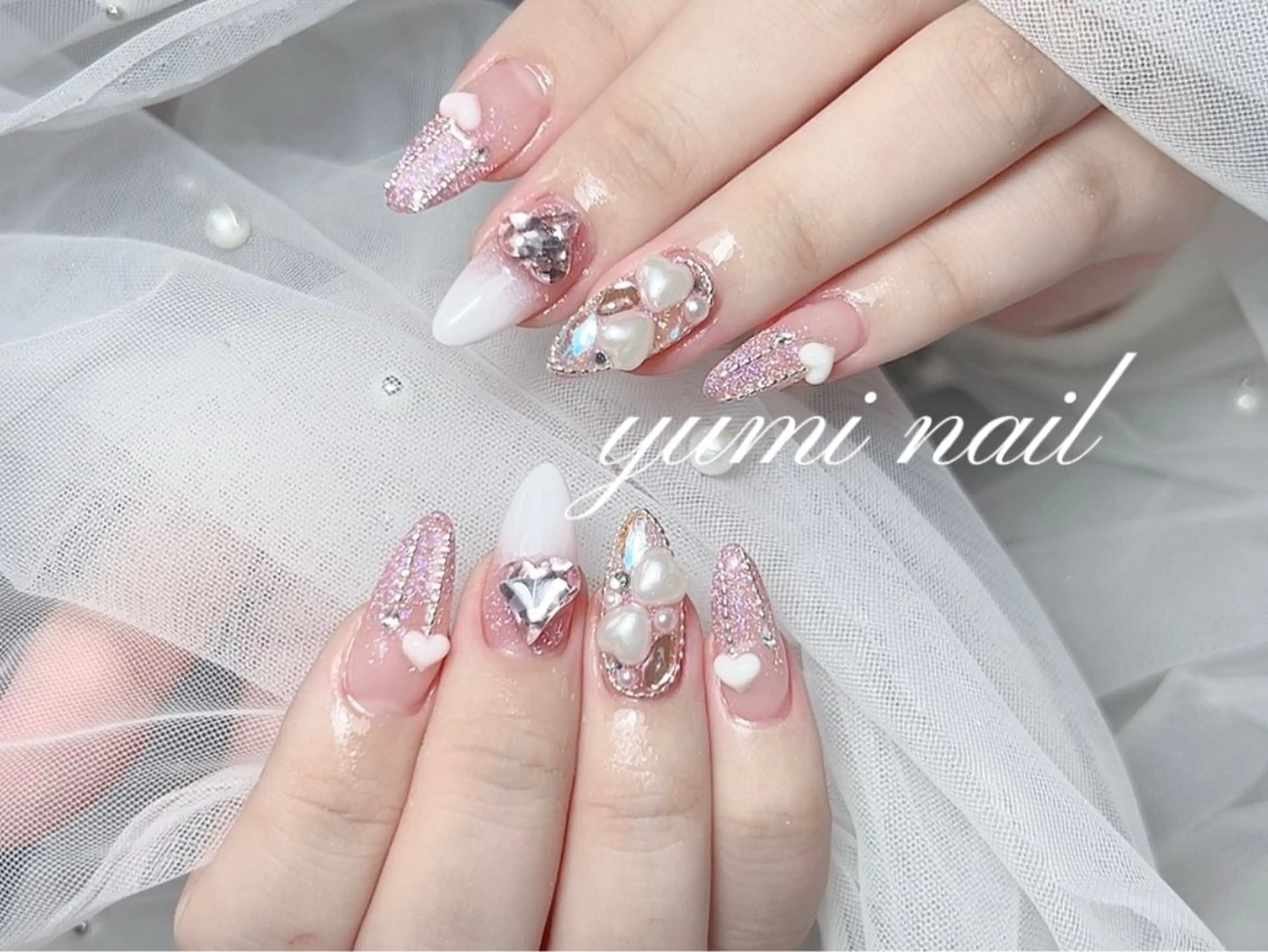 ネイル 𝐲𝐮𝐦𝐢🎀 長さ出しデザイン専門のネイルデザイン