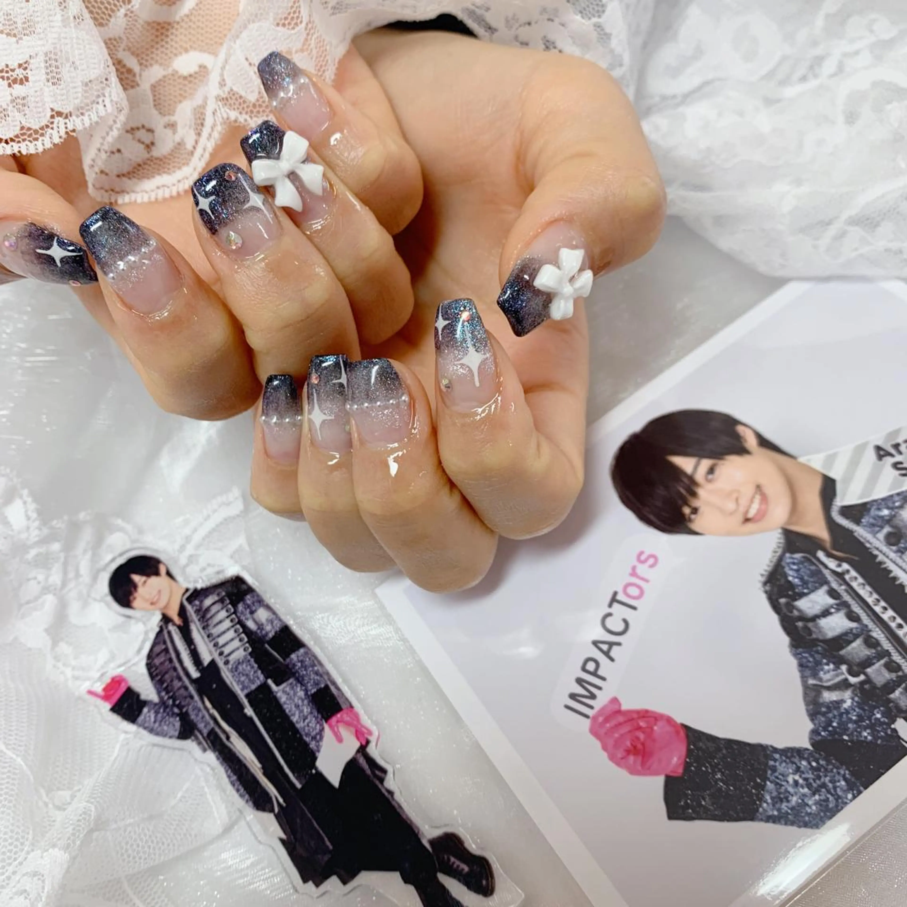 ネイル リボン ハンドネイル La neige* yuki 🐩🌙のネイルデザイン