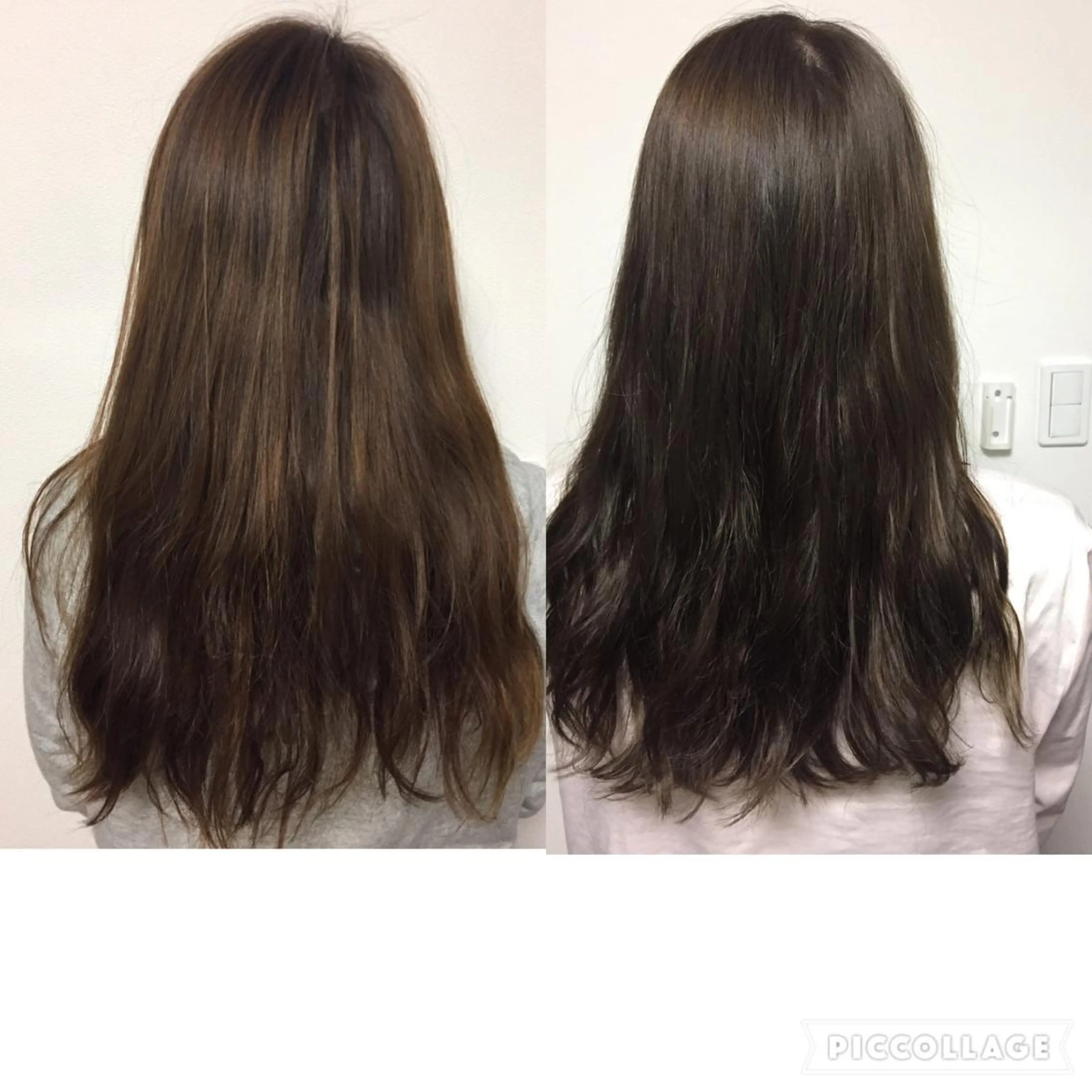 セミロング カラー 透明感カラー グレージュ 岩崎 裕司のヘアスタイル