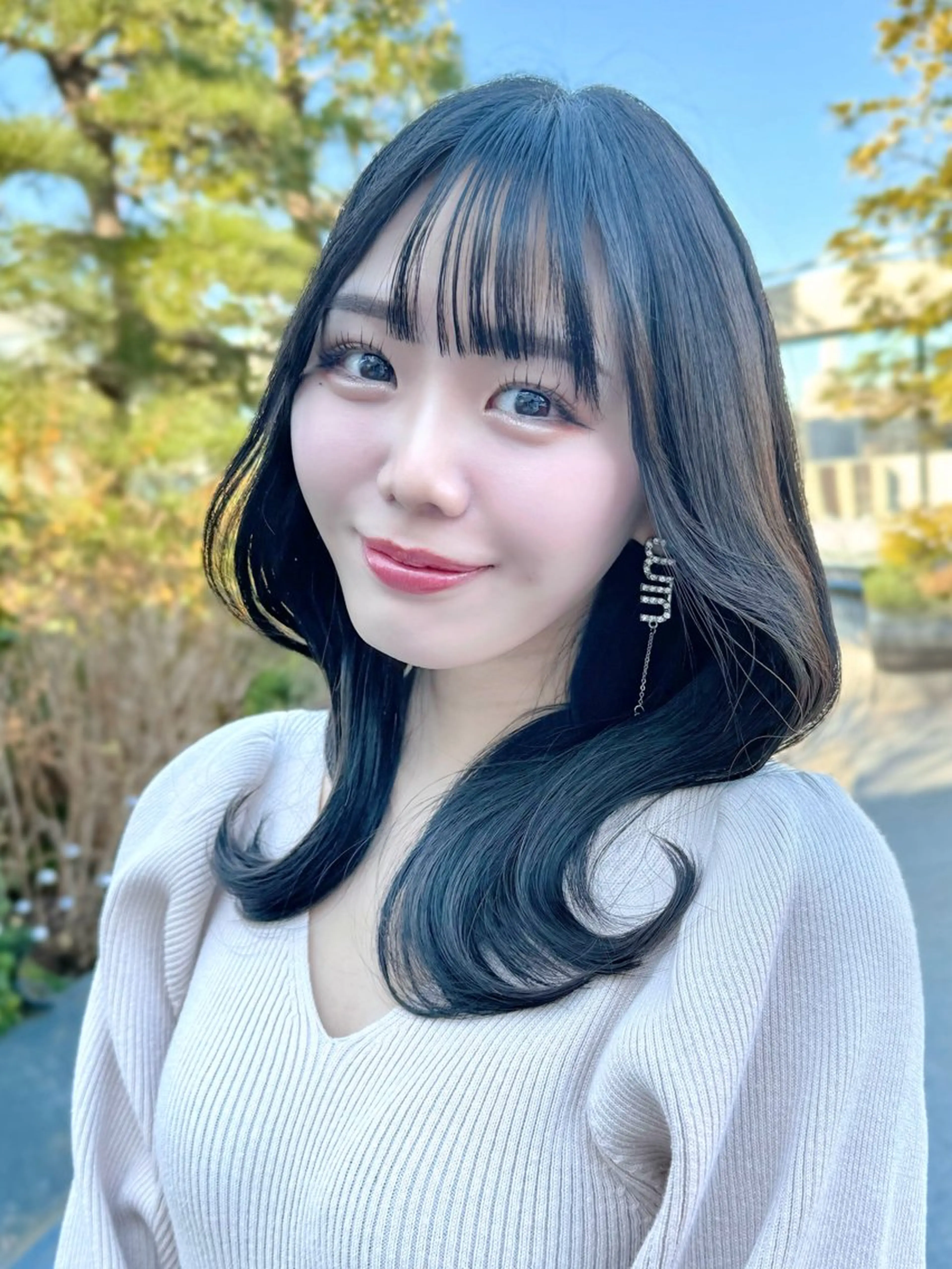 ミディアム カラー カット ヘアカラー トリートメント ヘッドスパ ヘアセット 韓国ヘア/レイヤー/ 顔まわり/りょーとのヘアスタイル