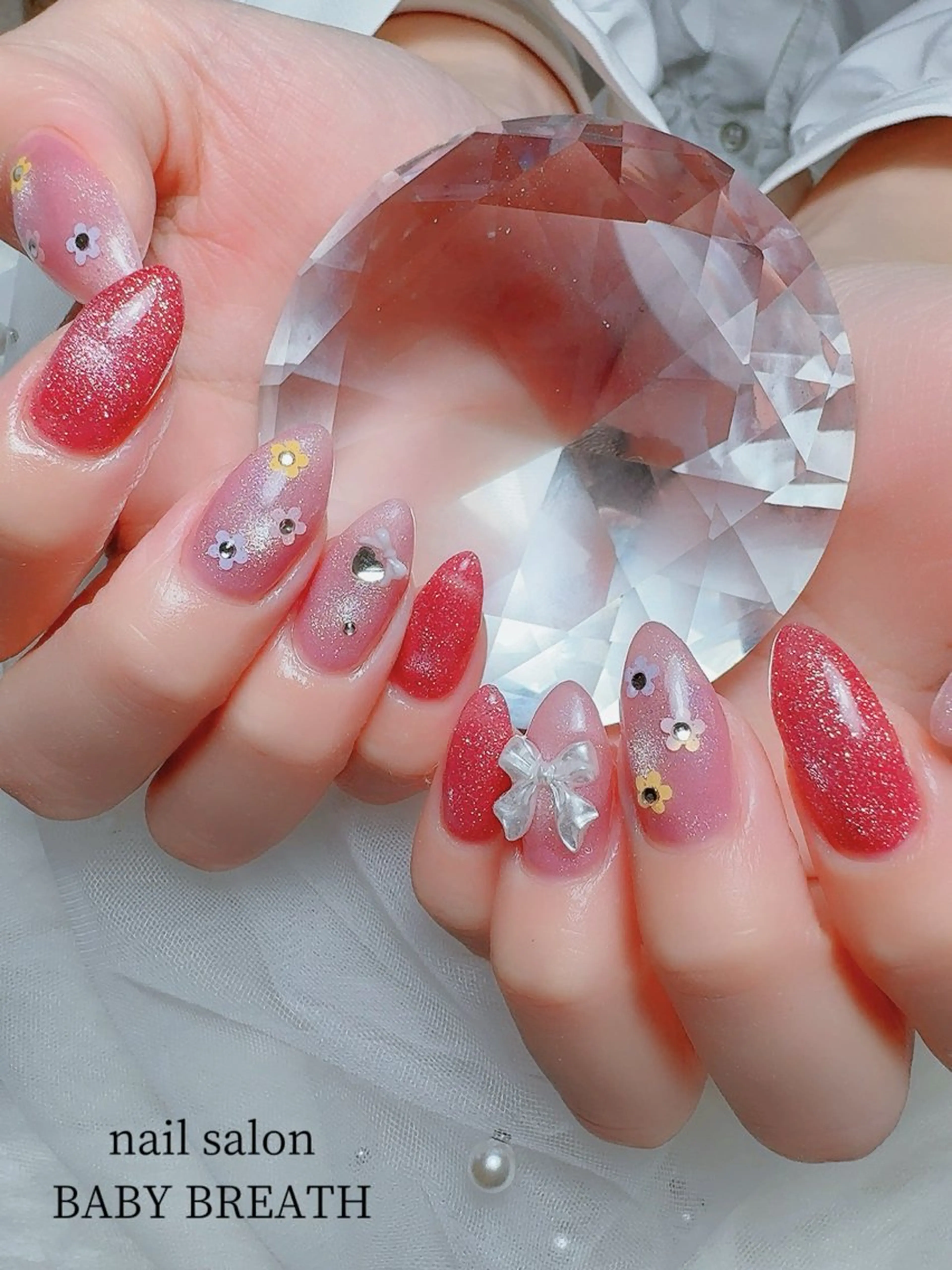 ネイル アートネイル フラッシュネイル フットネイル グラデーション ラメ(グリッター) ハンドネイル y natsumiのネイルデザイン