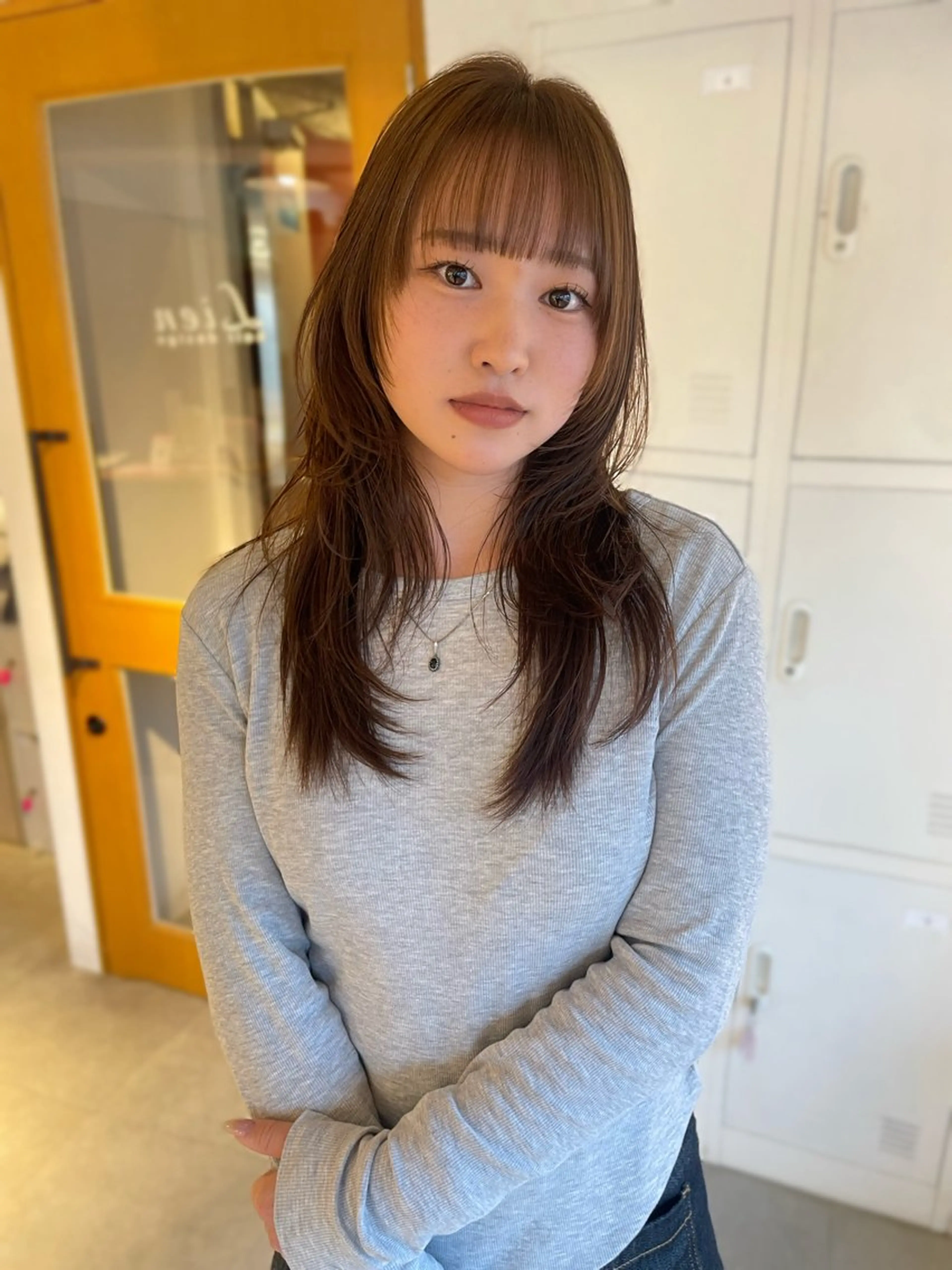 ロング ハッシュカット レイヤーカット ヘアカラー 女性専用サロン Lien（リアン）所属・🖤KAHO🖤 /透明感/艶髪/暖色のヘアスタイル