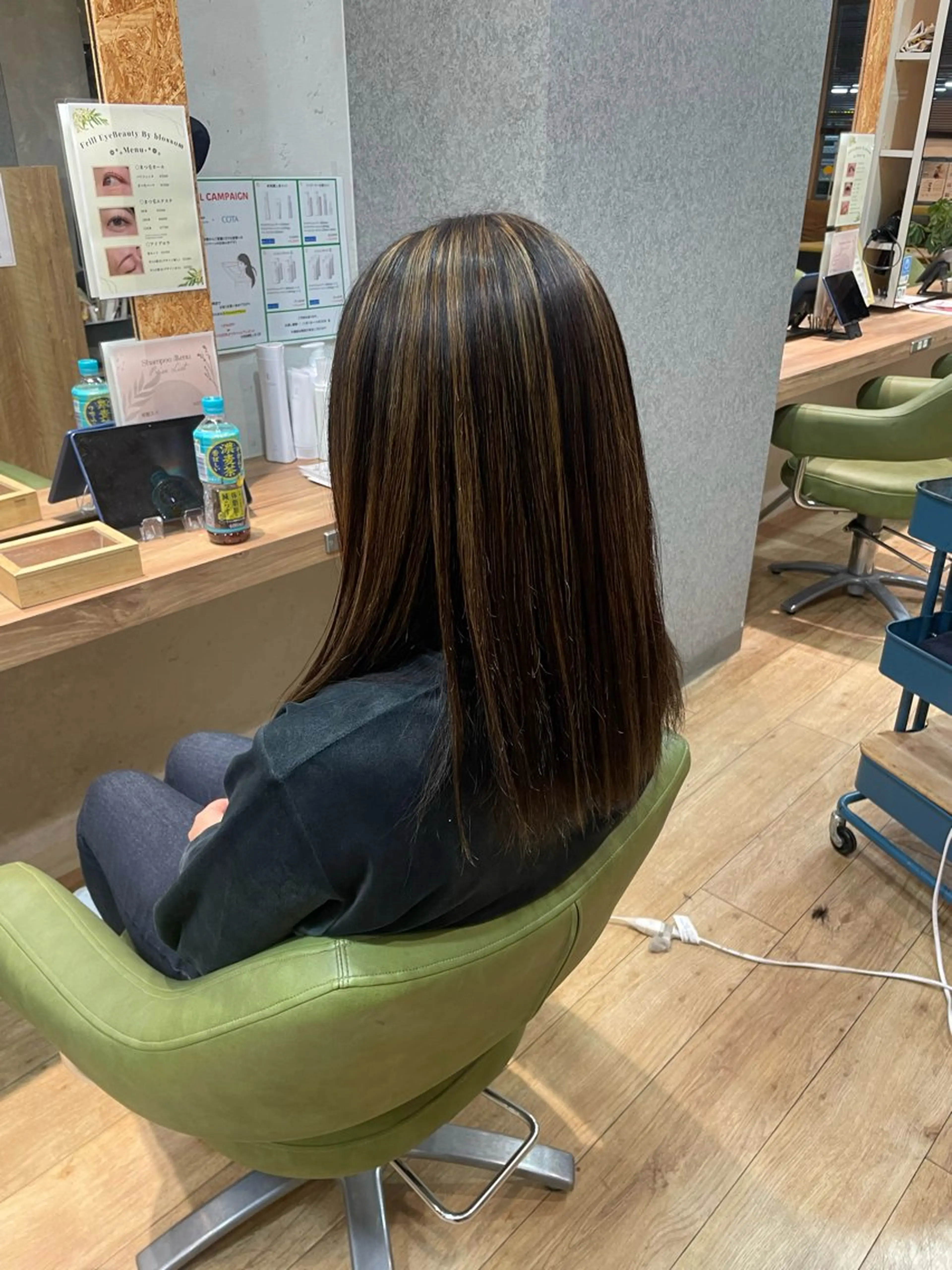 ロング カラー ハイライトカラー ハイライト ヘアカラー 髪質改善/Bloss om🌷高橋沙衣のヘアスタイル