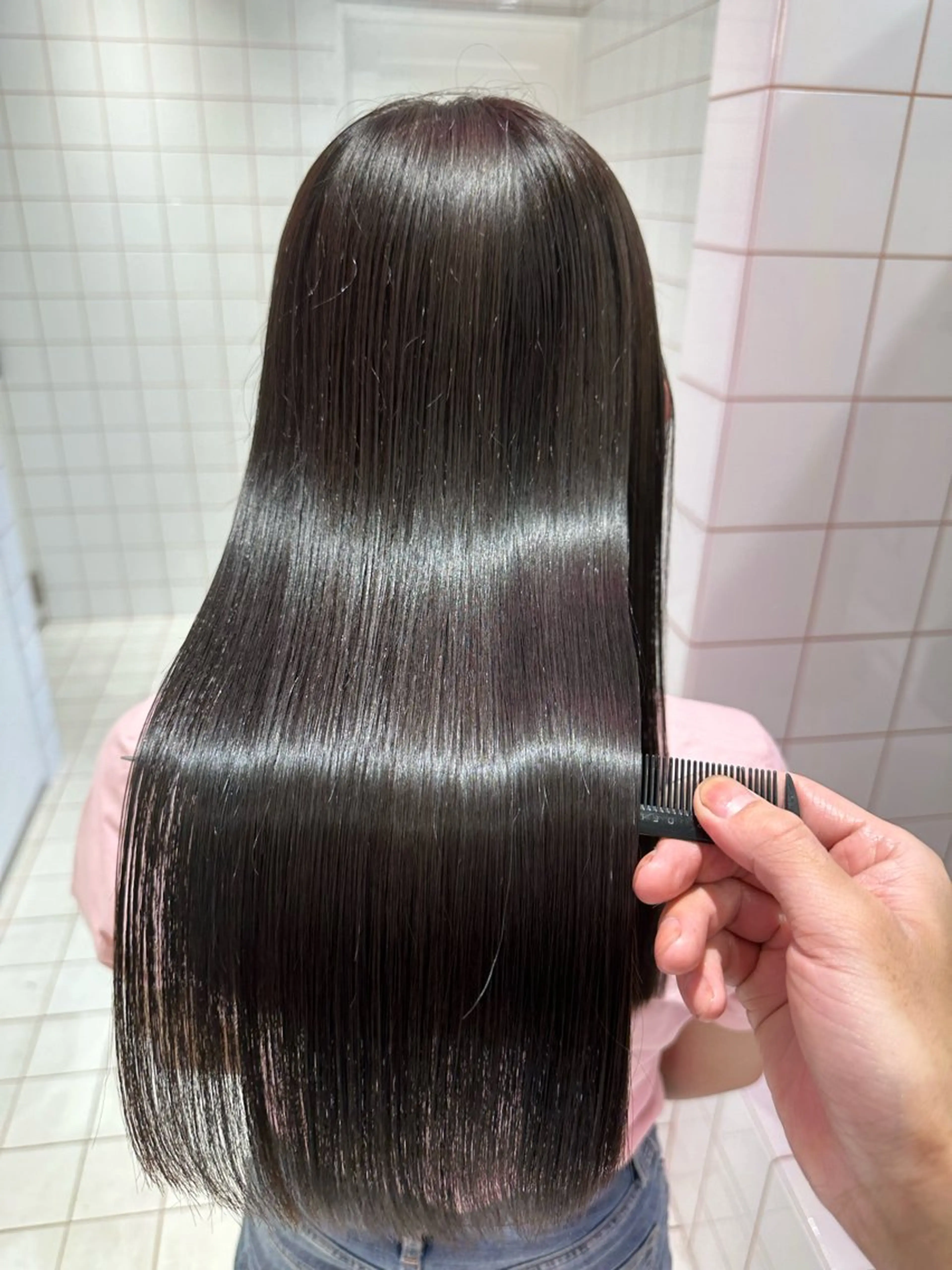 ロング カラー トリートメント 酸熱トリートメント カット ヘアカラー トリートメント ✨縮毛矯正✨レイヤー ホウダカズヒロのヘアスタイル