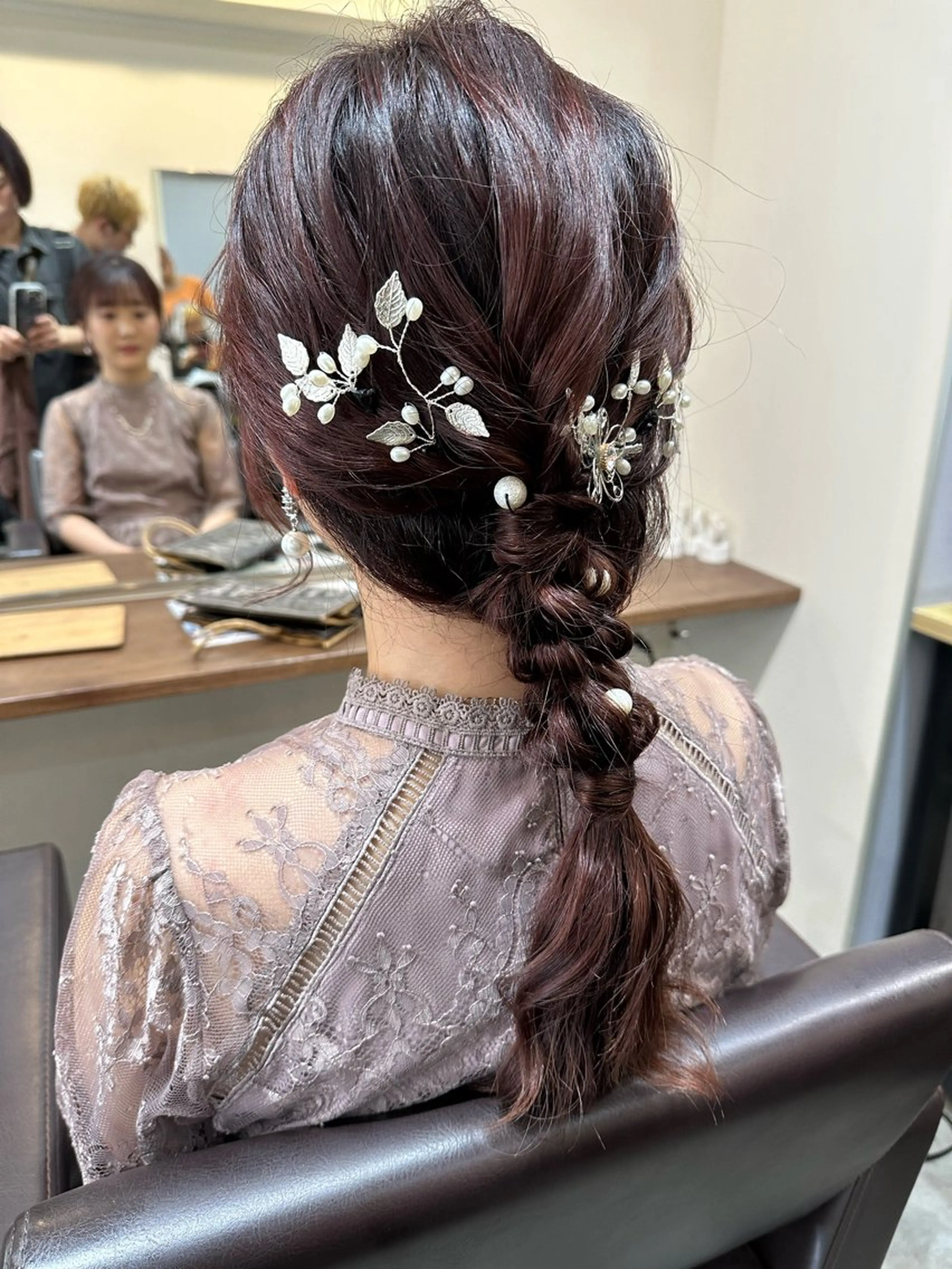 セミロング ヘアアレンジ 縮毛矯正+モテカラー 🎀✨MIHOのヘアスタイル