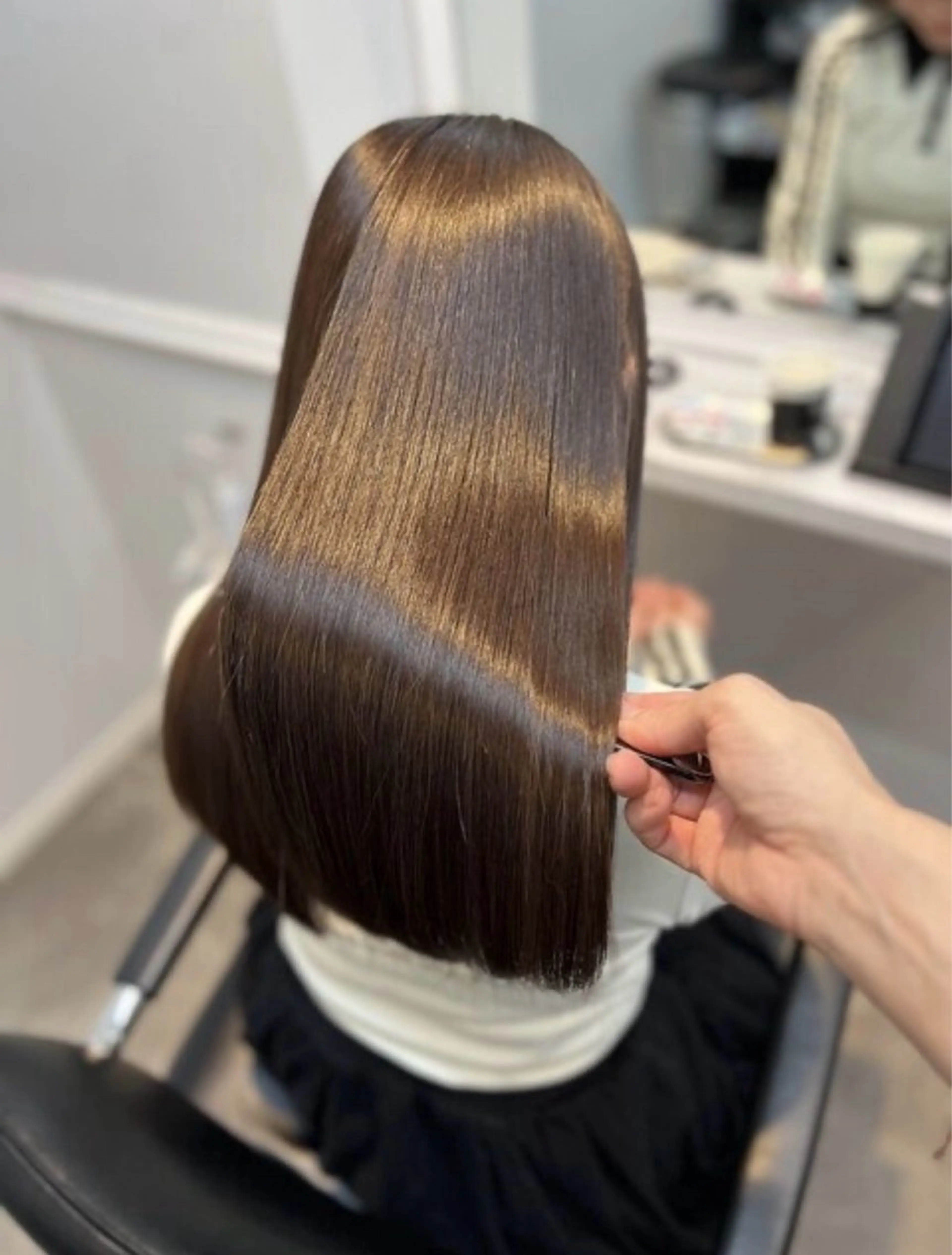 【土日人気No.1】カット+カラー+髪質改善ULTOWA+マイクロバブル(胸下+1000円)の写真